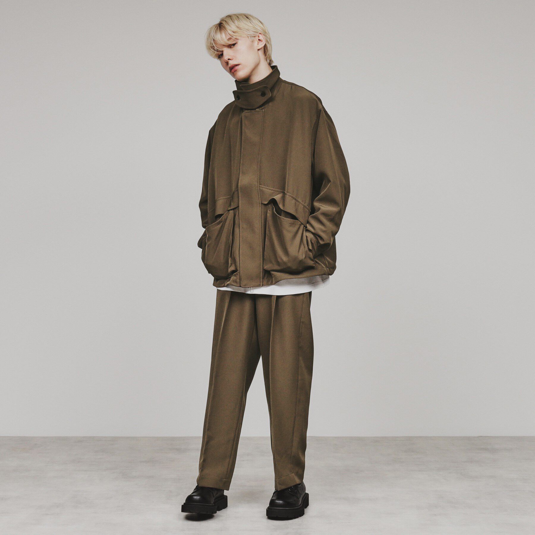 tk.TAKEO KIKUCHI「ダブルクロスルーズテーパードパンツ（セットアップ対応）」|その他|