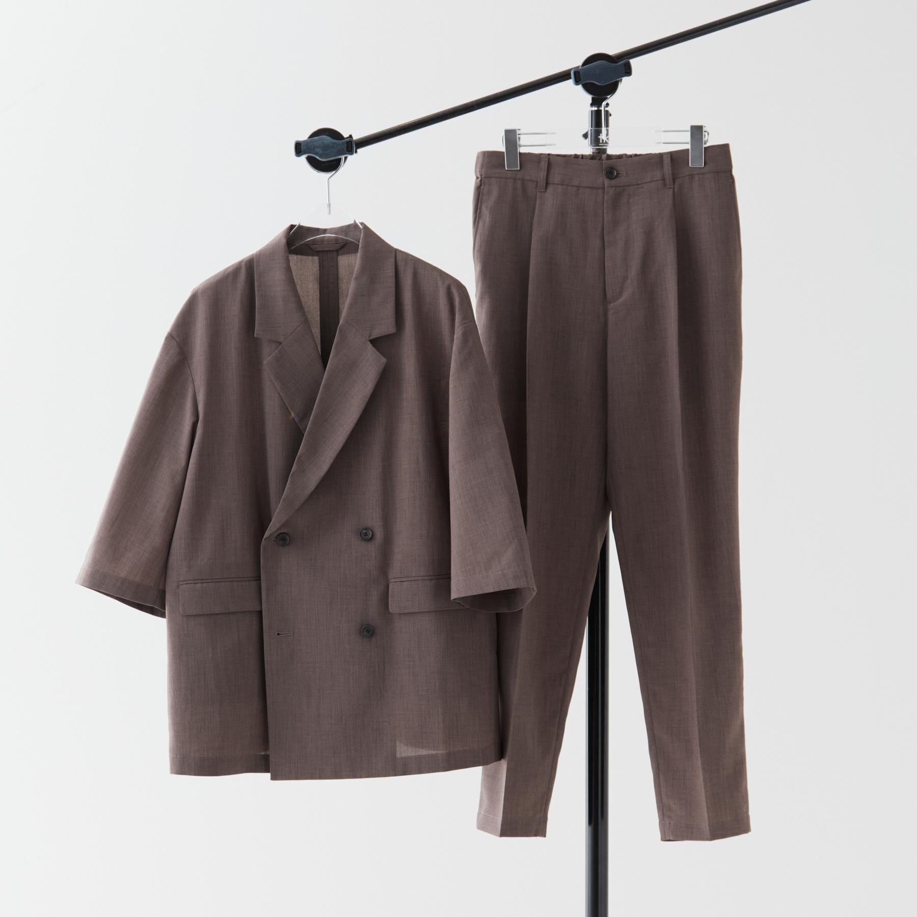 tk.TAKEO KIKUCHI「【セットアップ 2点セット】ダブルテーラード半袖ジャケット＋スラックス」|スーツ|
