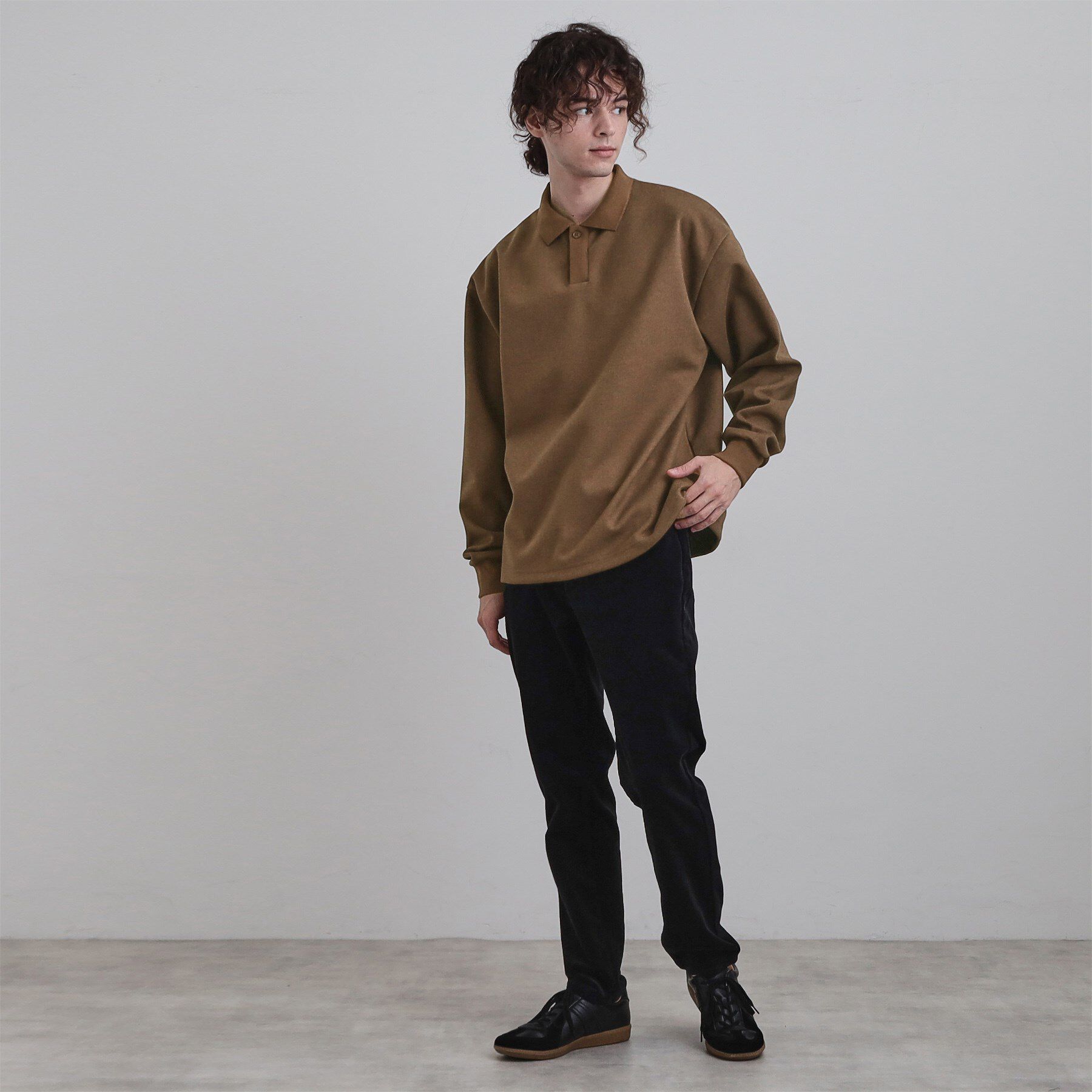 tk.TAKEO KIKUCHI「ヘリンボンジャカードスキッパーポロシャツ」|Tシャツ・カットソー|