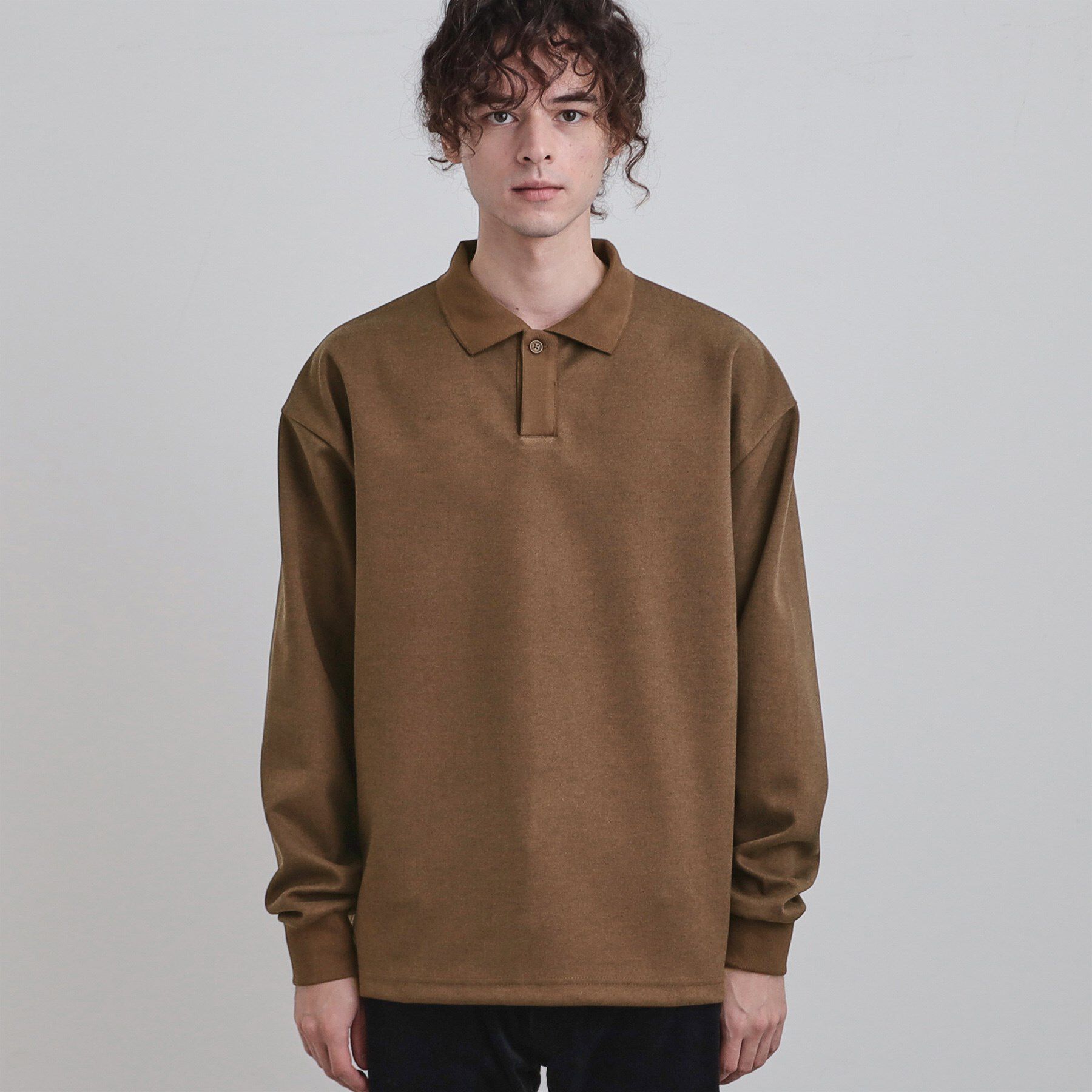 tk.TAKEO KIKUCHI「ヘリンボンジャカードスキッパーポロシャツ」|Tシャツ・カットソー|