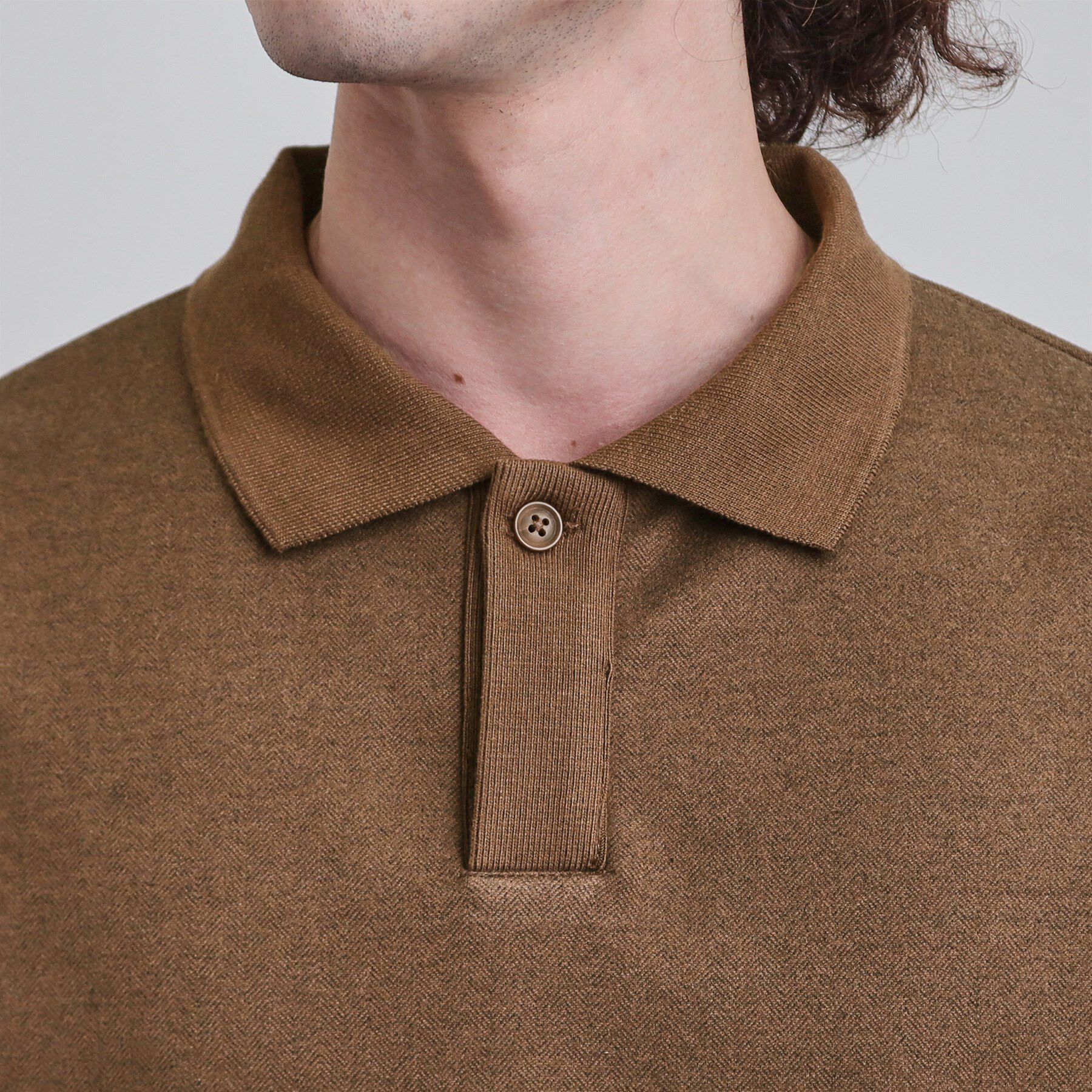 tk.TAKEO KIKUCHI「ヘリンボンジャカードスキッパーポロシャツ」|Tシャツ・カットソー|