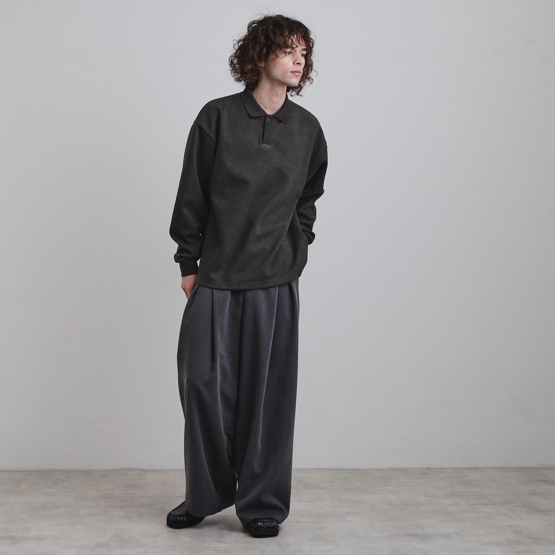 tk.TAKEO KIKUCHI「ヘリンボンジャカードスキッパーポロシャツ」|Tシャツ・カットソー|