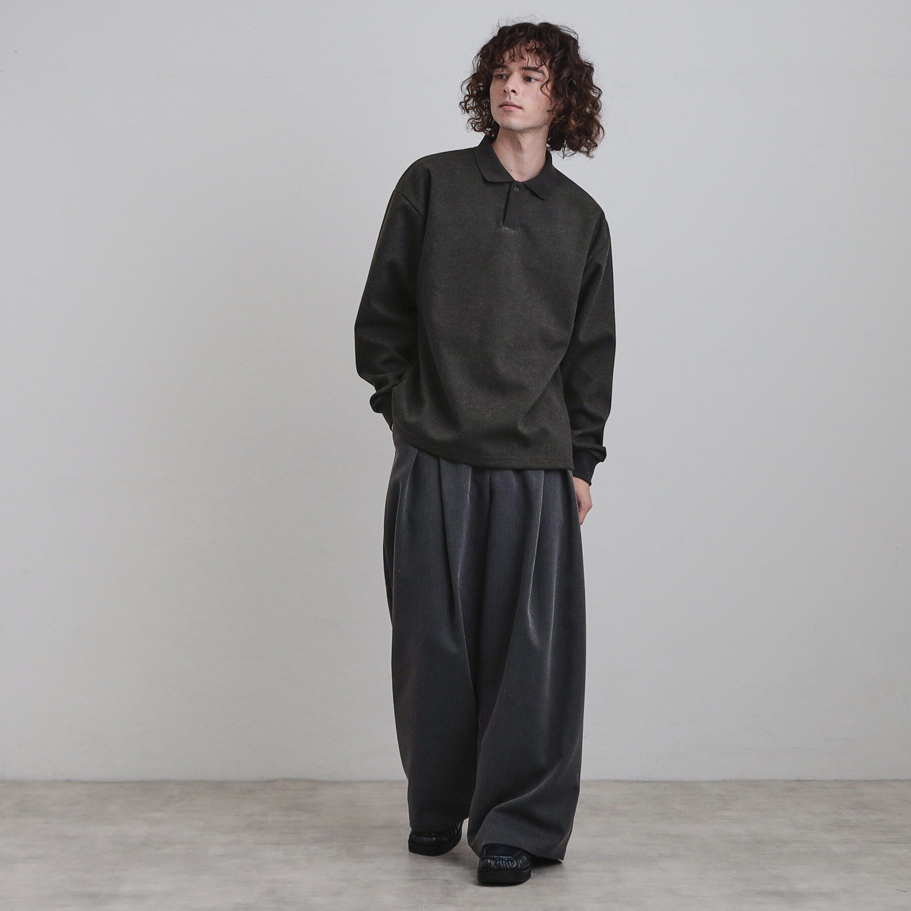 tk.TAKEO KIKUCHI「ヘリンボンジャカードスキッパーポロシャツ」|Tシャツ・カットソー|