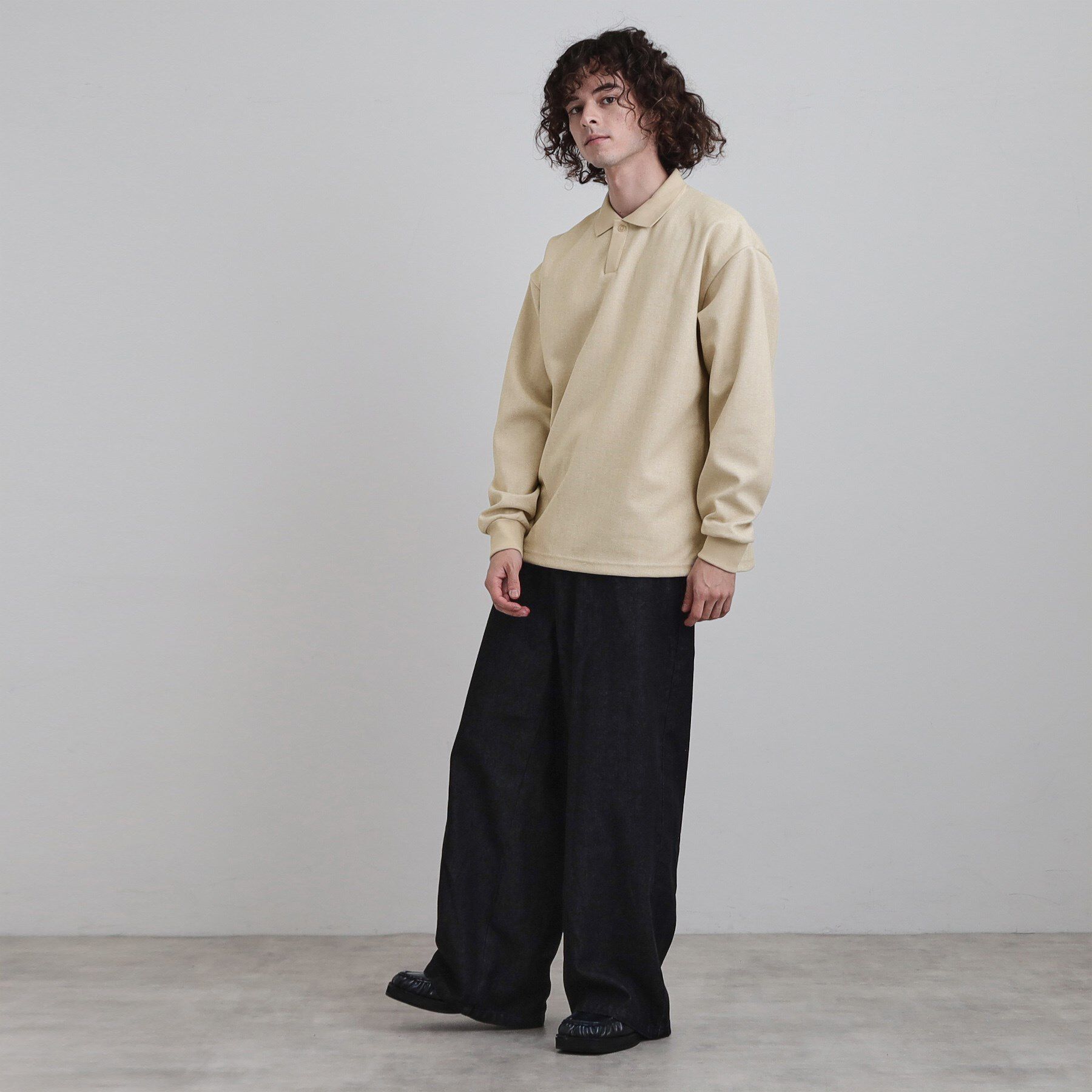 tk.TAKEO KIKUCHI「ヘリンボンジャカードスキッパーポロシャツ」|Tシャツ・カットソー|