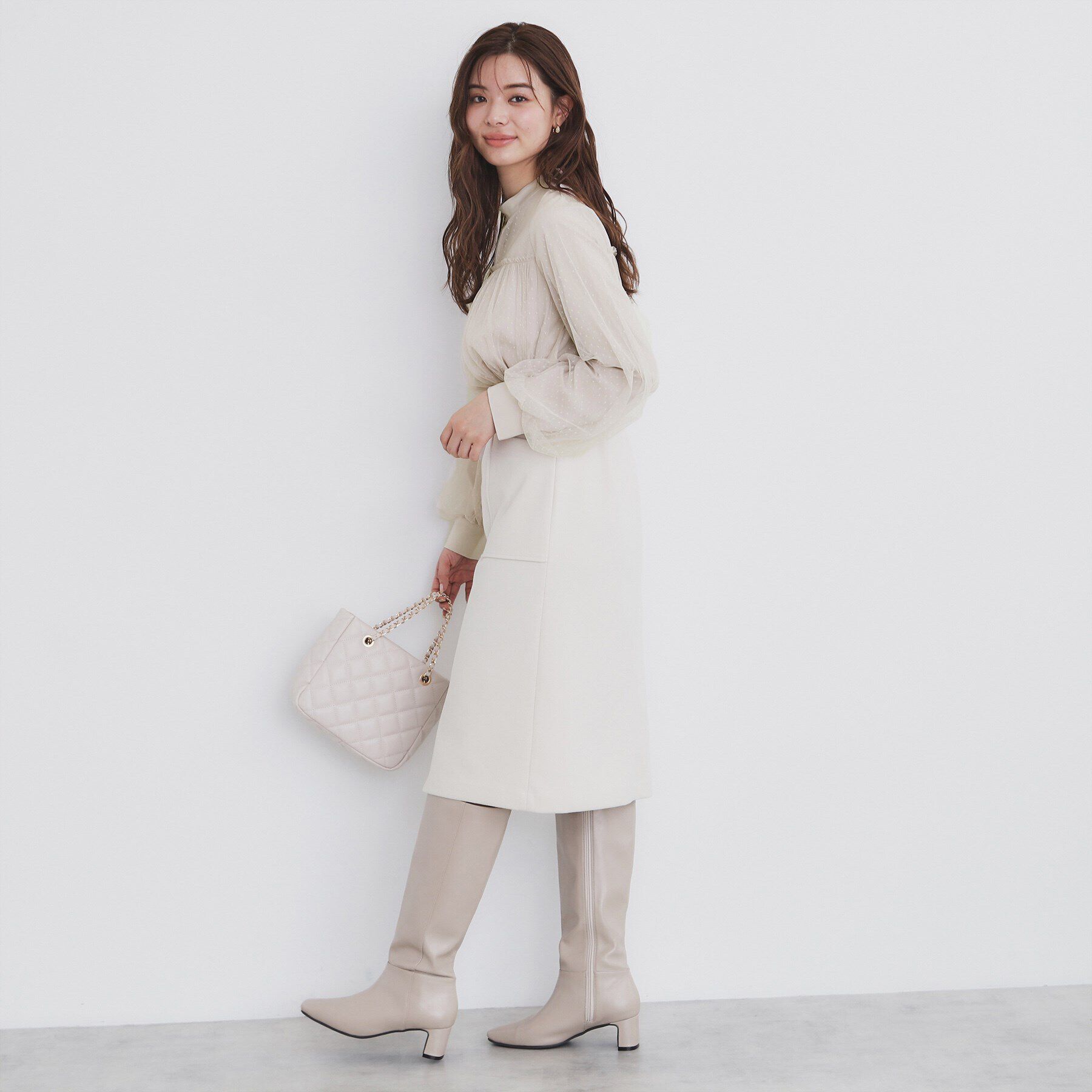 index「ドットチュールレイヤードブラウス【洗濯機洗い可】」|シャツ・ブラウス|