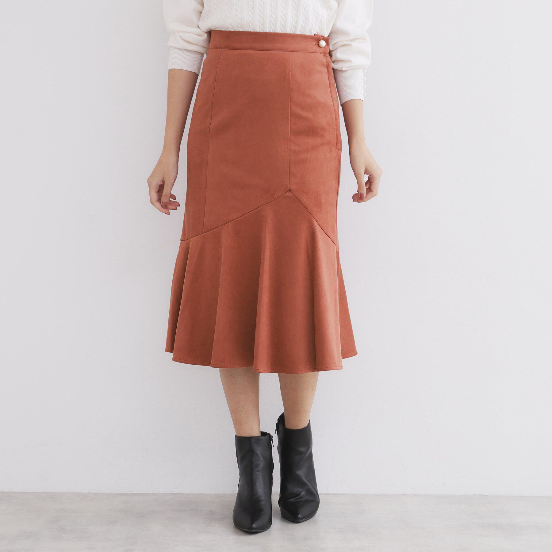 index「《S-LLsize》フェイクスウェードフレアスカート【洗濯機洗い可】」|スカート|