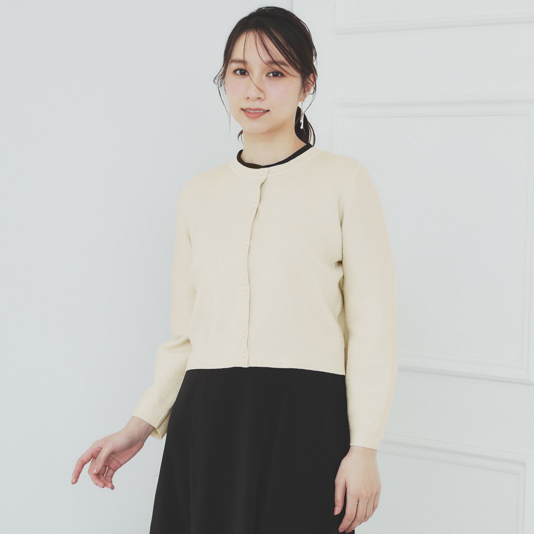 index「ラメビジューカーディガン【洗濯機洗い可】」|カーディガン|