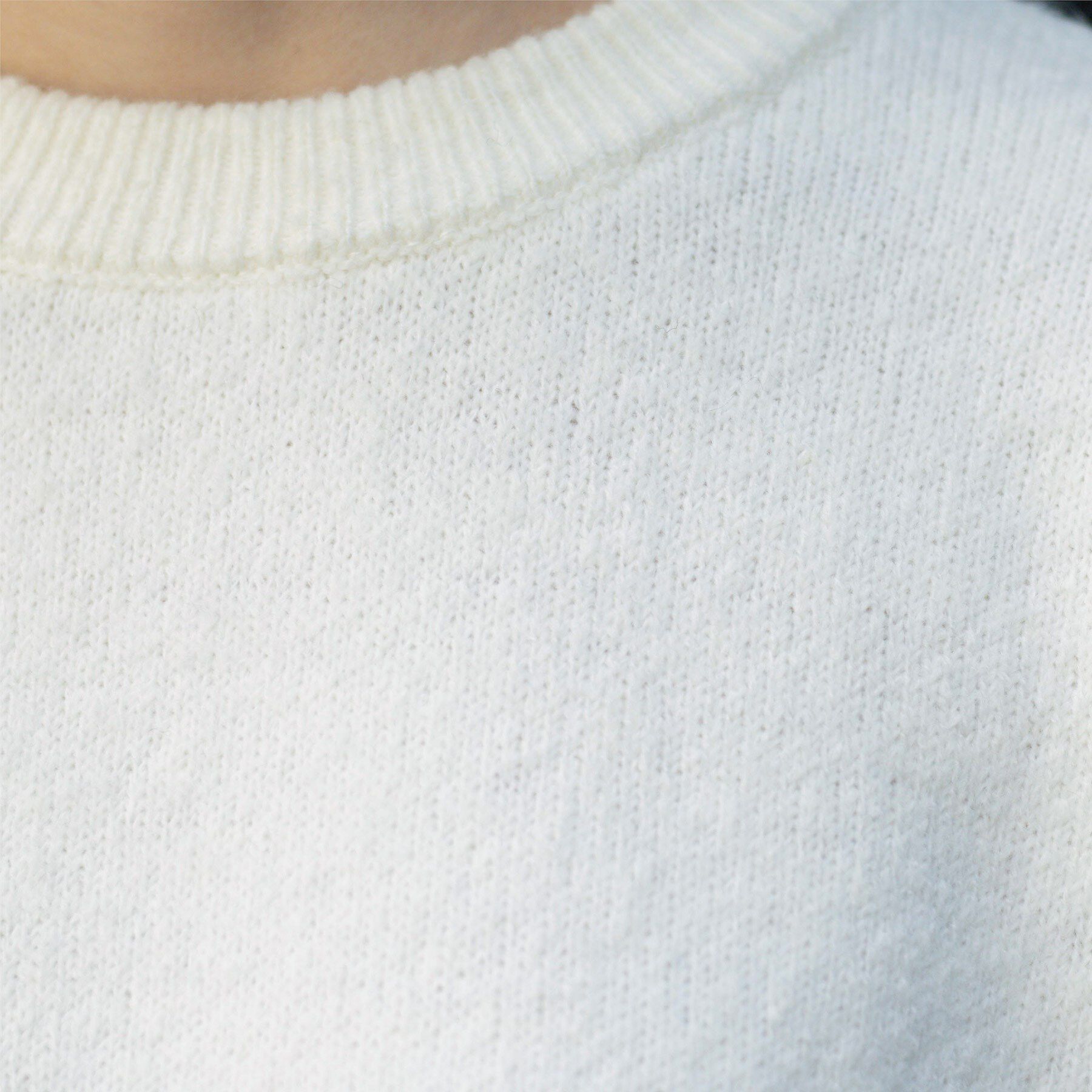 OPAQUE.CLIP「配色ラインクルーネックニット」|ニット・セーター|