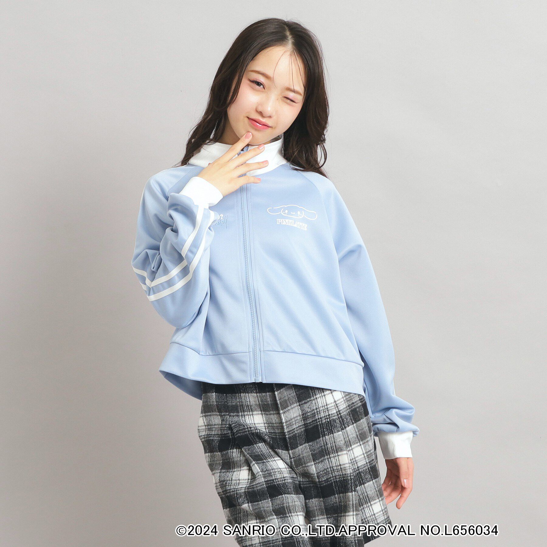 PINK-latte「【サンリオキャラクターズコラボ】ショート丈ジャケット」|ブルゾン・スタジャン|