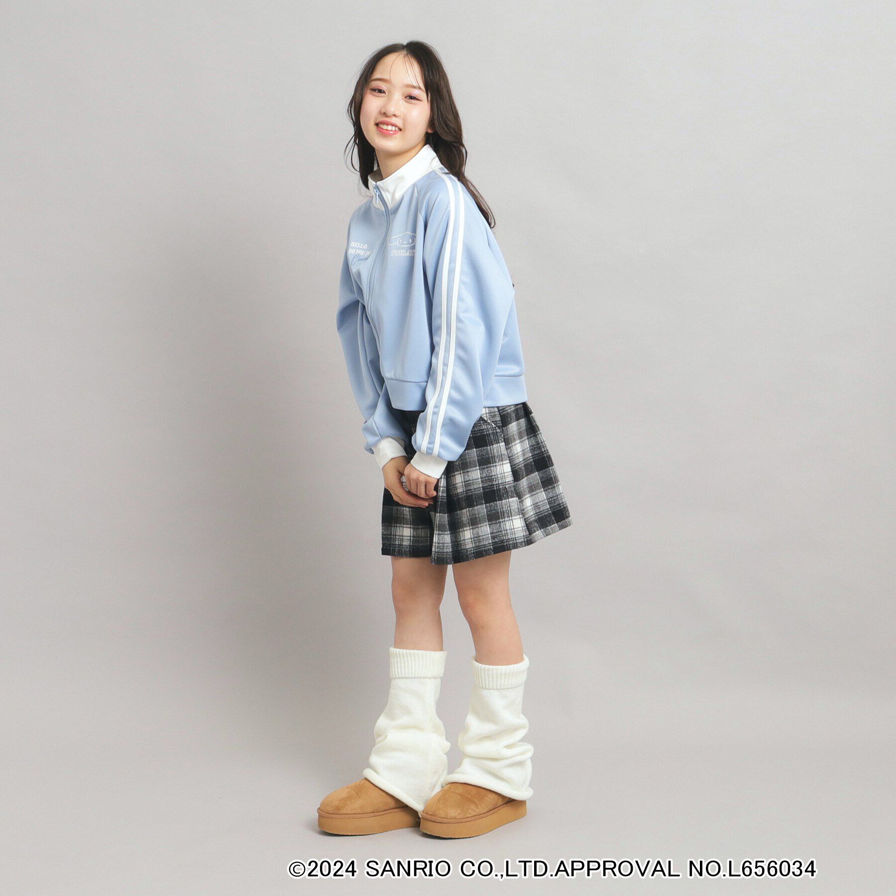 PINK-latte「【サンリオキャラクターズコラボ】ショート丈ジャケット」|ブルゾン・スタジャン|