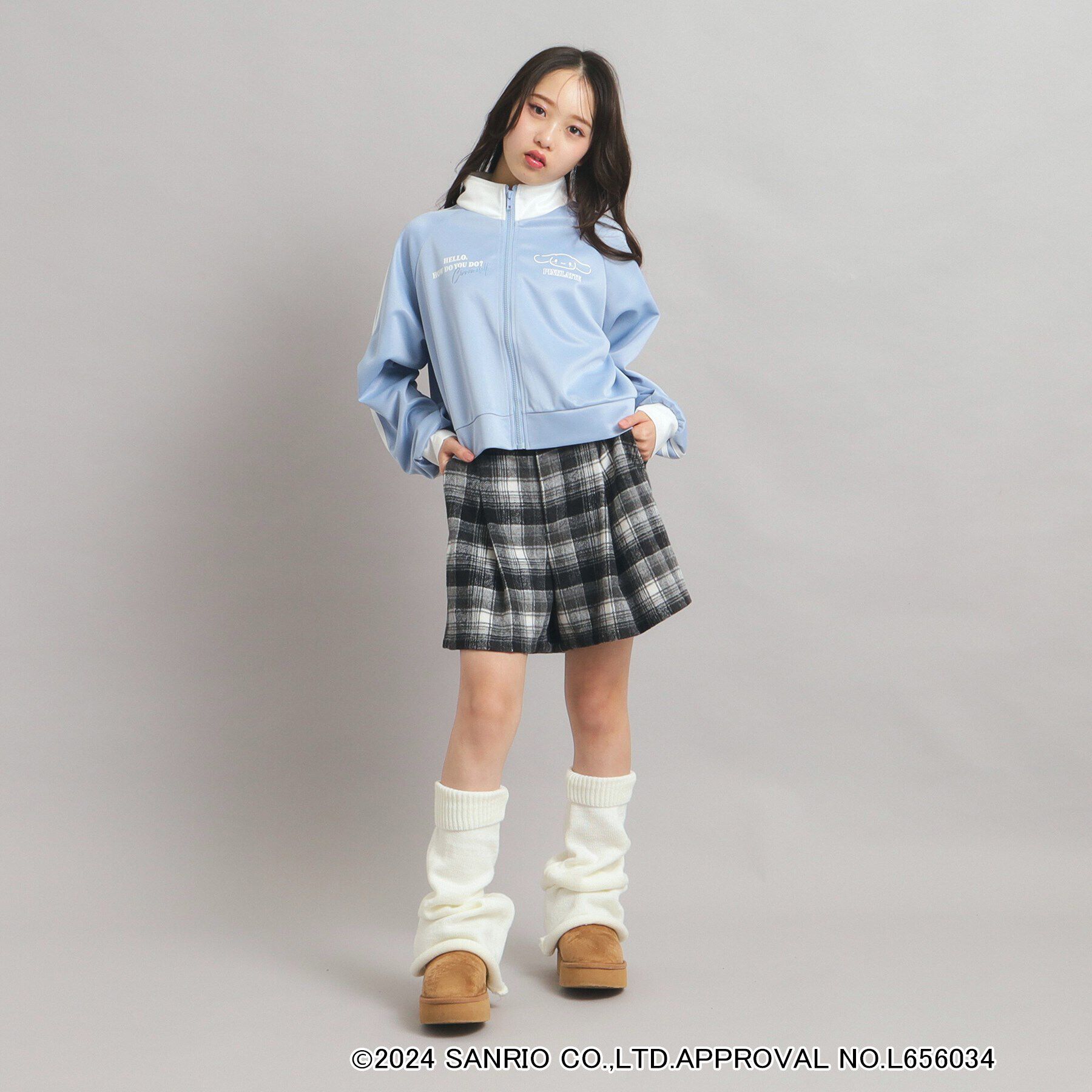 PINK-latte「【サンリオキャラクターズコラボ】ショート丈ジャケット」|ブルゾン・スタジャン|