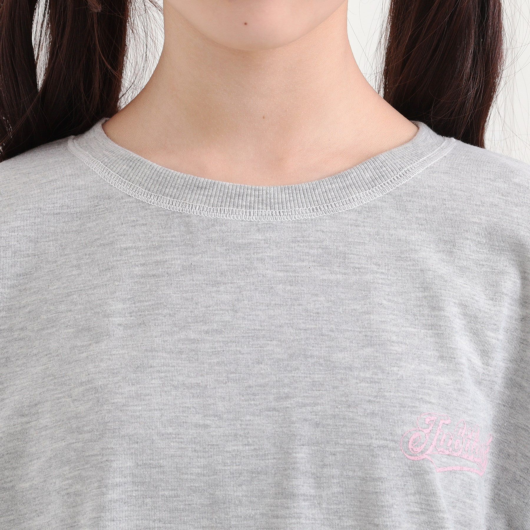 PINK-latte「配色ステッチロンT」|Tシャツ・カットソー|