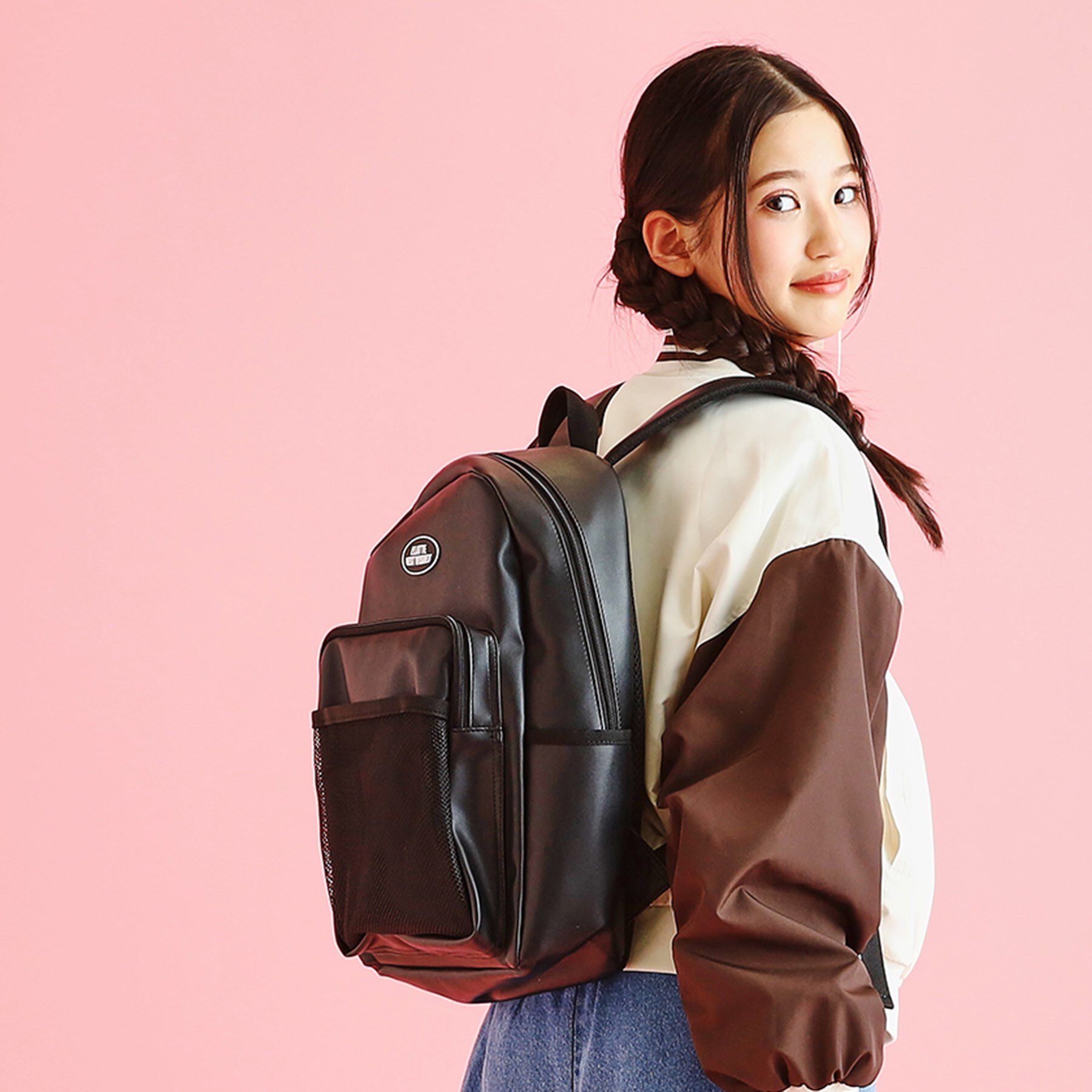 PINK-latte「合皮リュック」|リュック|
