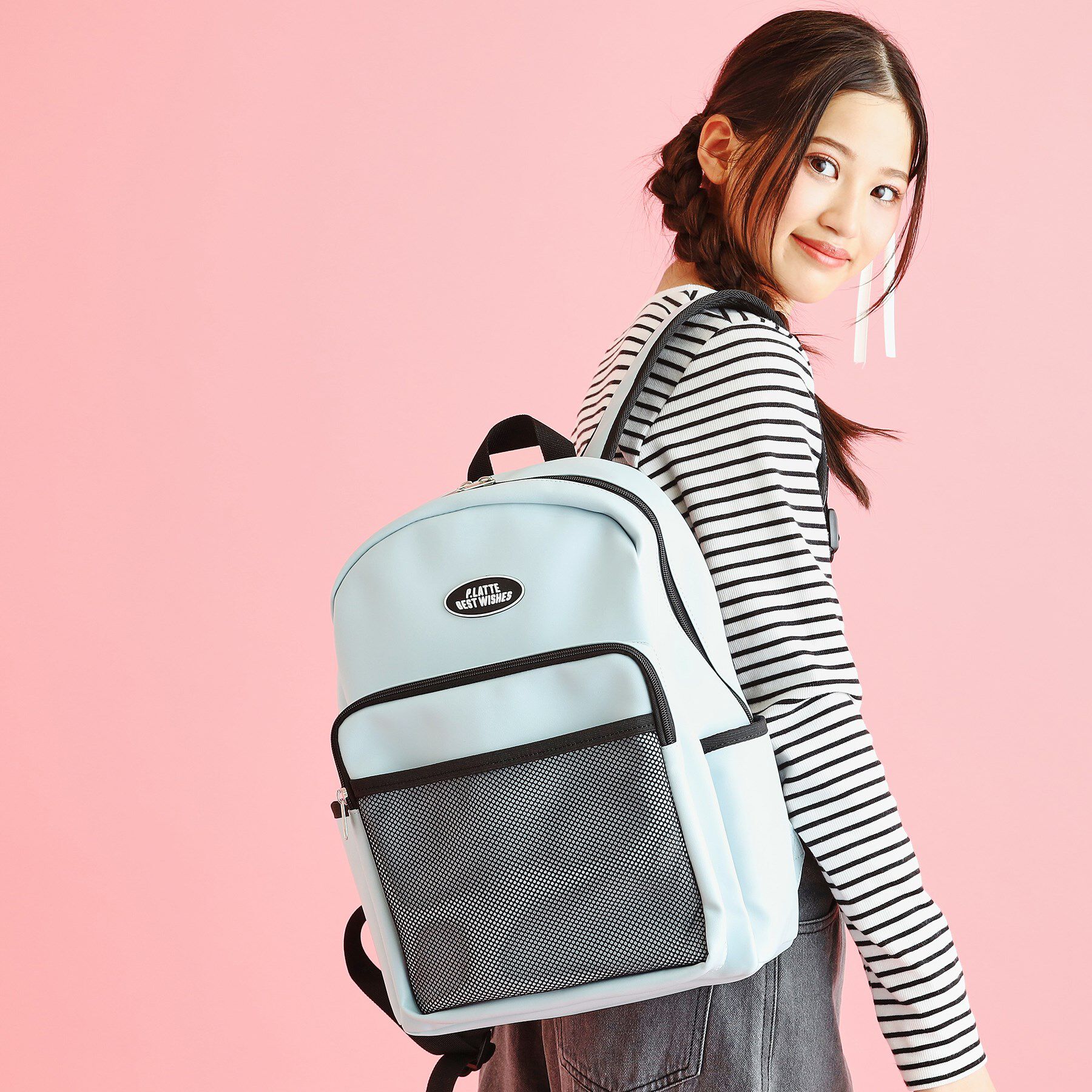 PINK-latte「合皮リュック」|リュック|