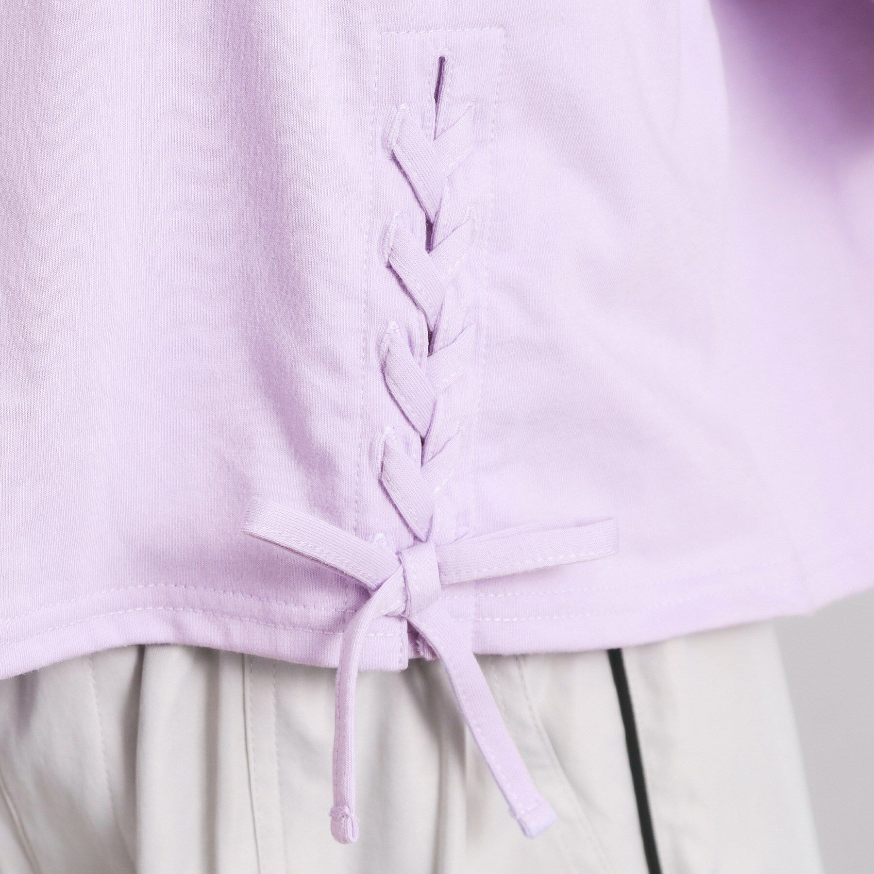 PINK-latte「レースアップTシャツ」|Tシャツ・カットソー|