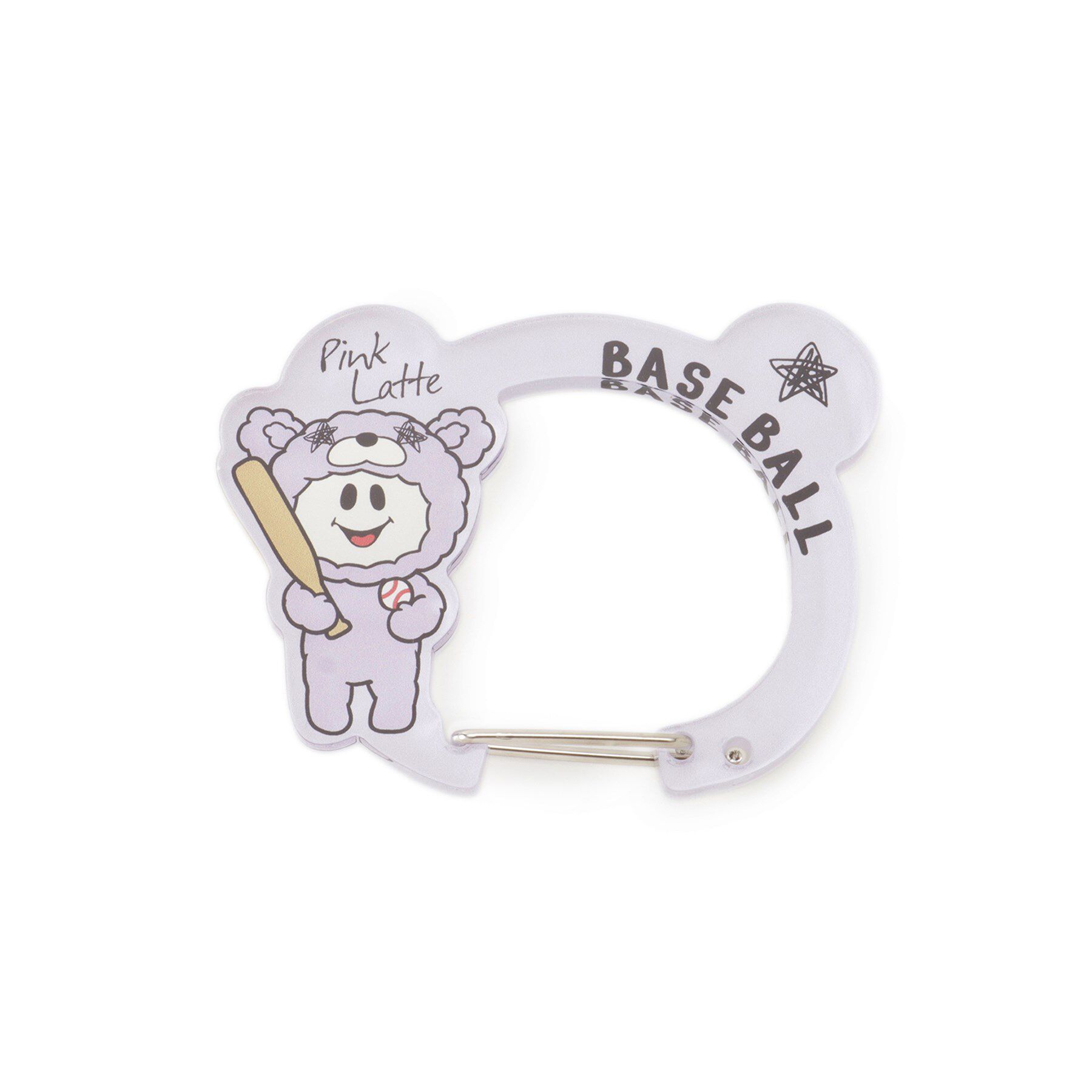 PINK-latte「マスコットカラビナ」|キーケース|パープル(081)