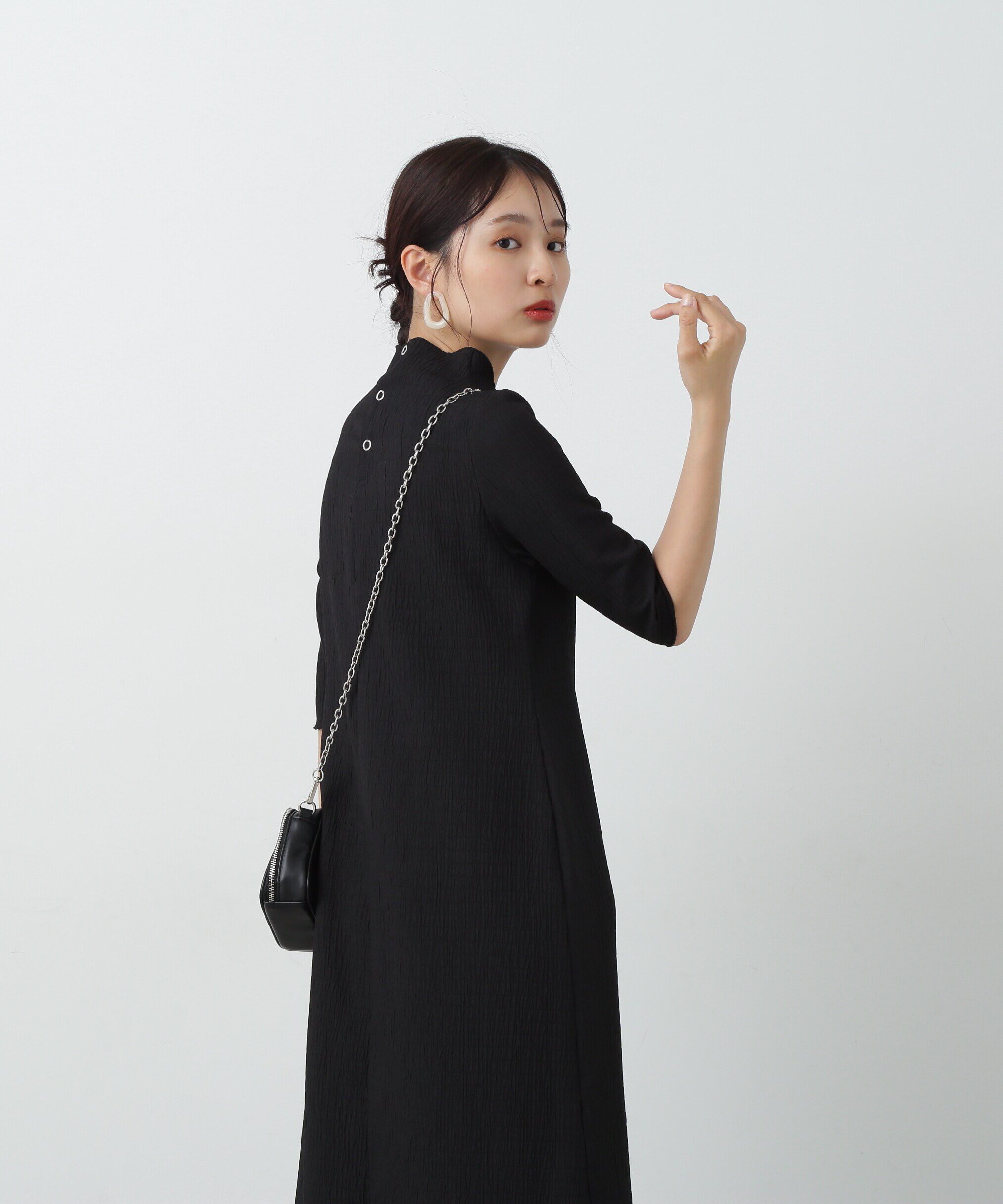  「楊柳カットロングワンピース」|ワンピース|