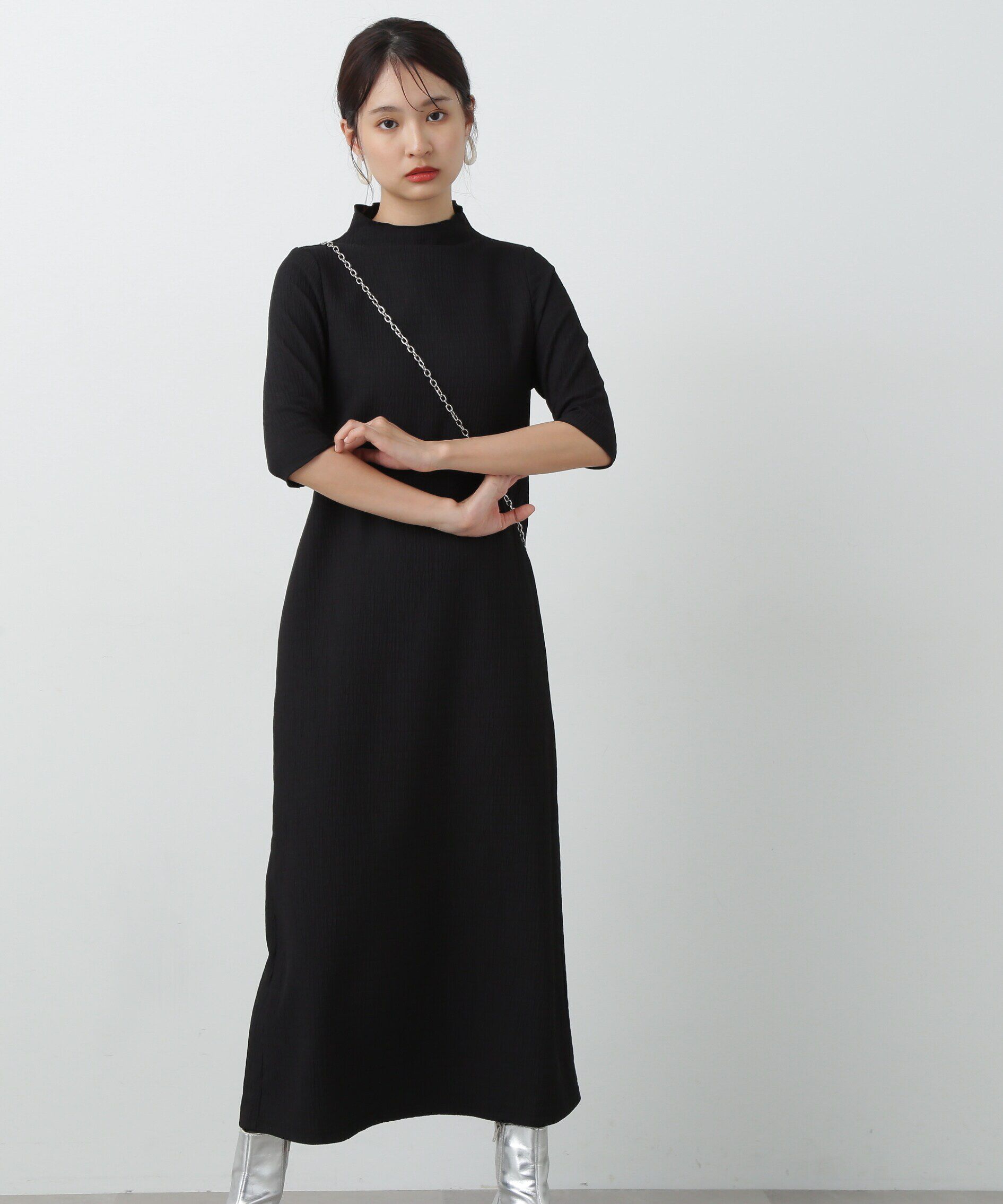  「楊柳カットロングワンピース」|ワンピース|