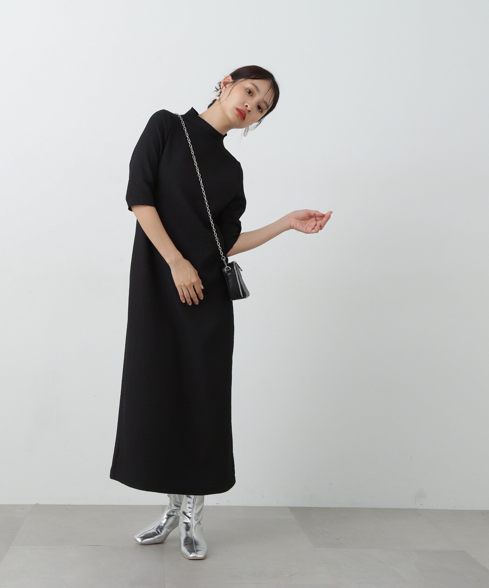  「楊柳カットロングワンピース」|ワンピース|