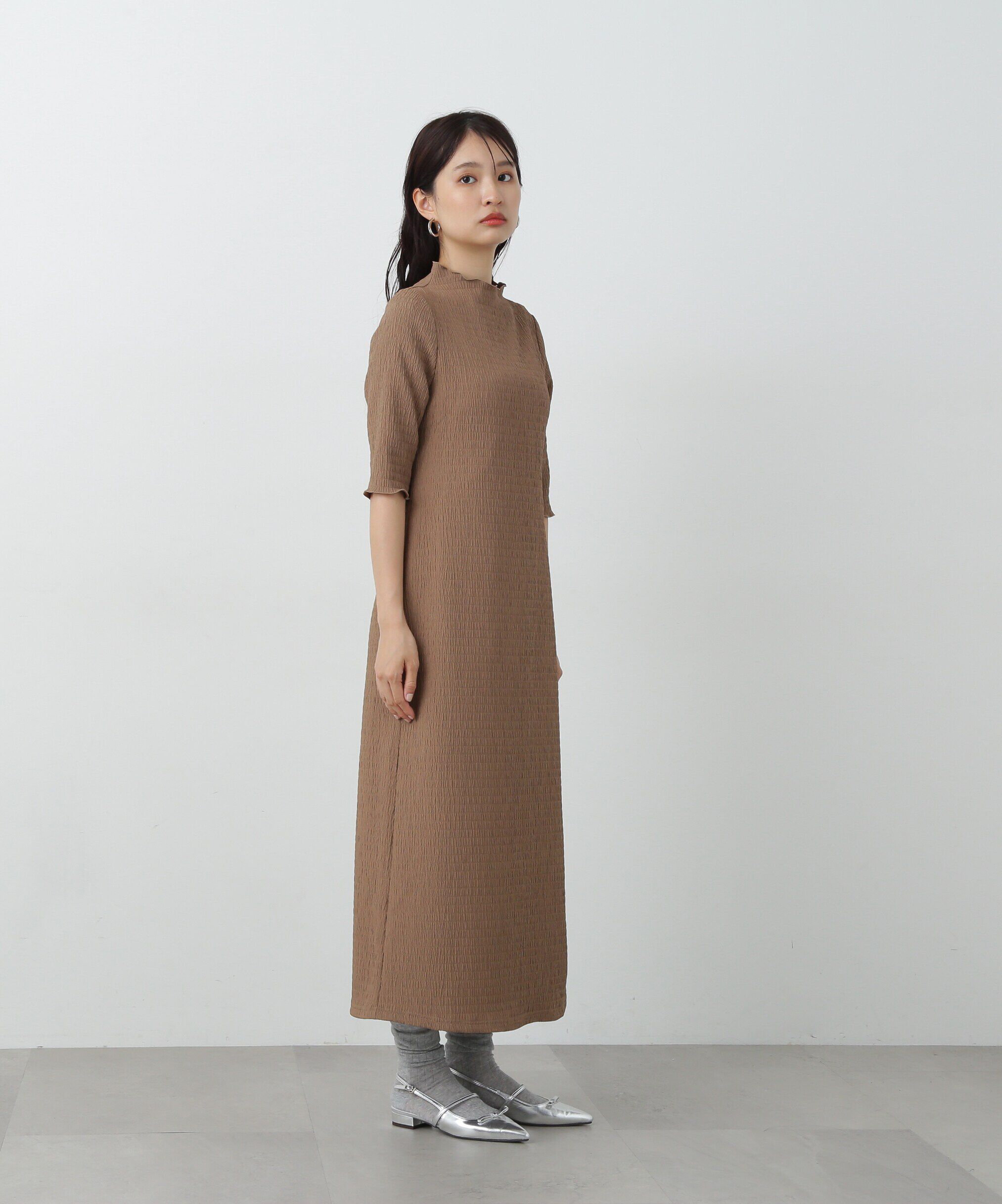  「楊柳カットロングワンピース」|ワンピース|