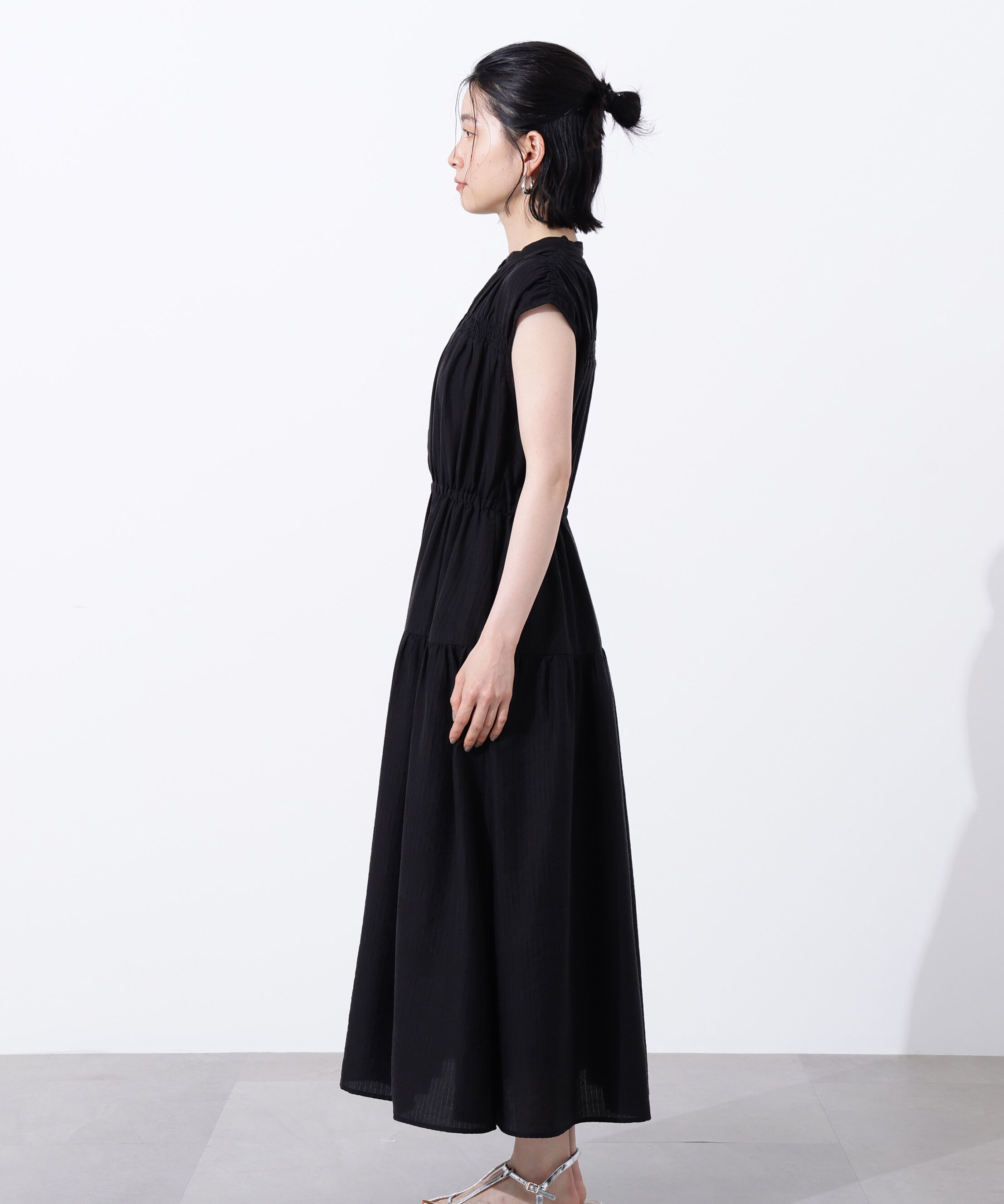  「フレンチスリーブギャザーワンピース」|ワンピース|