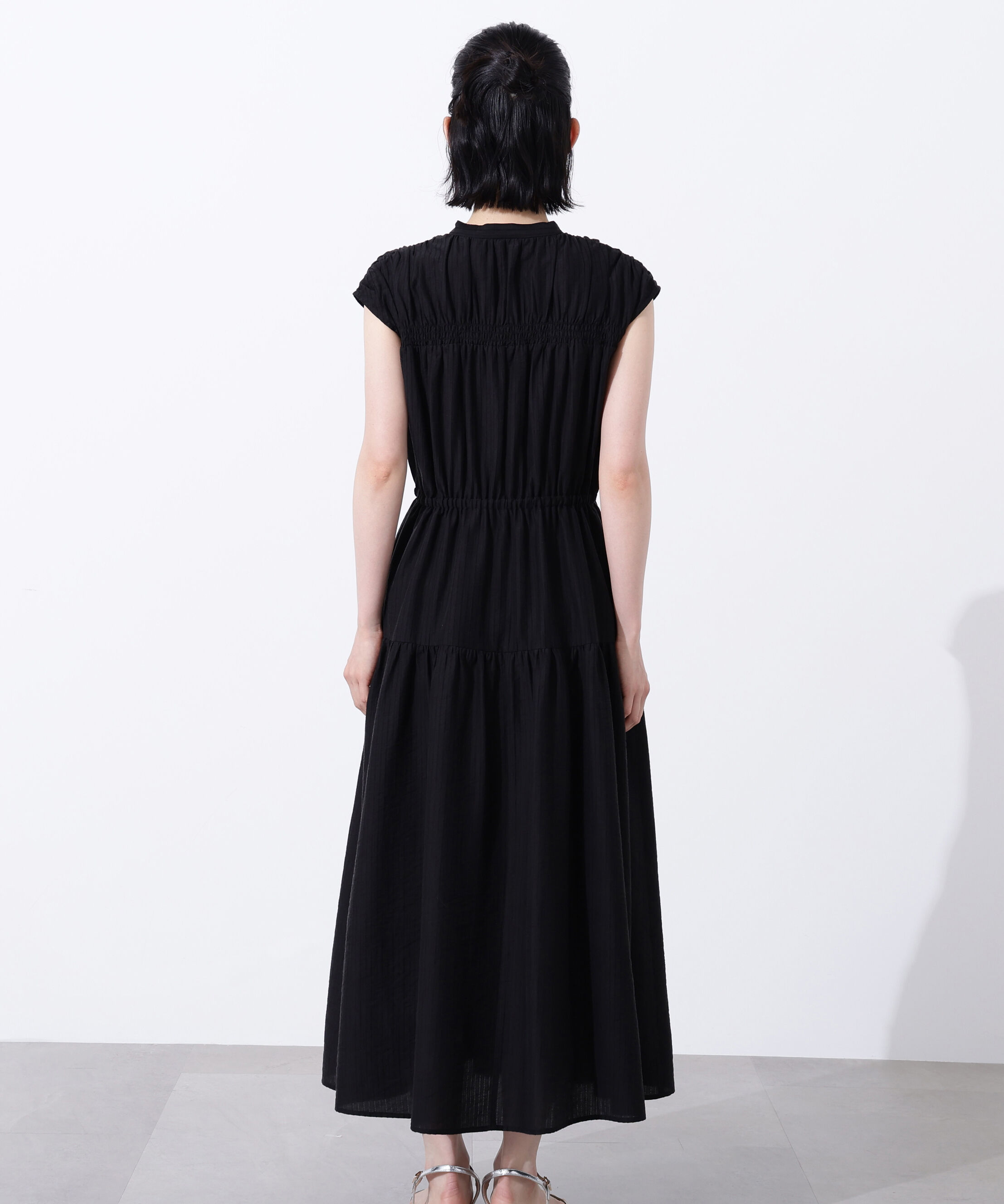  「フレンチスリーブギャザーワンピース」|ワンピース|