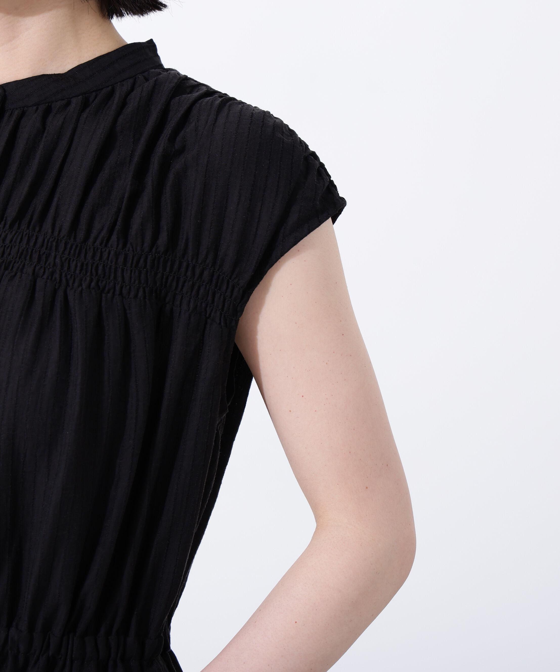  「フレンチスリーブギャザーワンピース」|ワンピース|