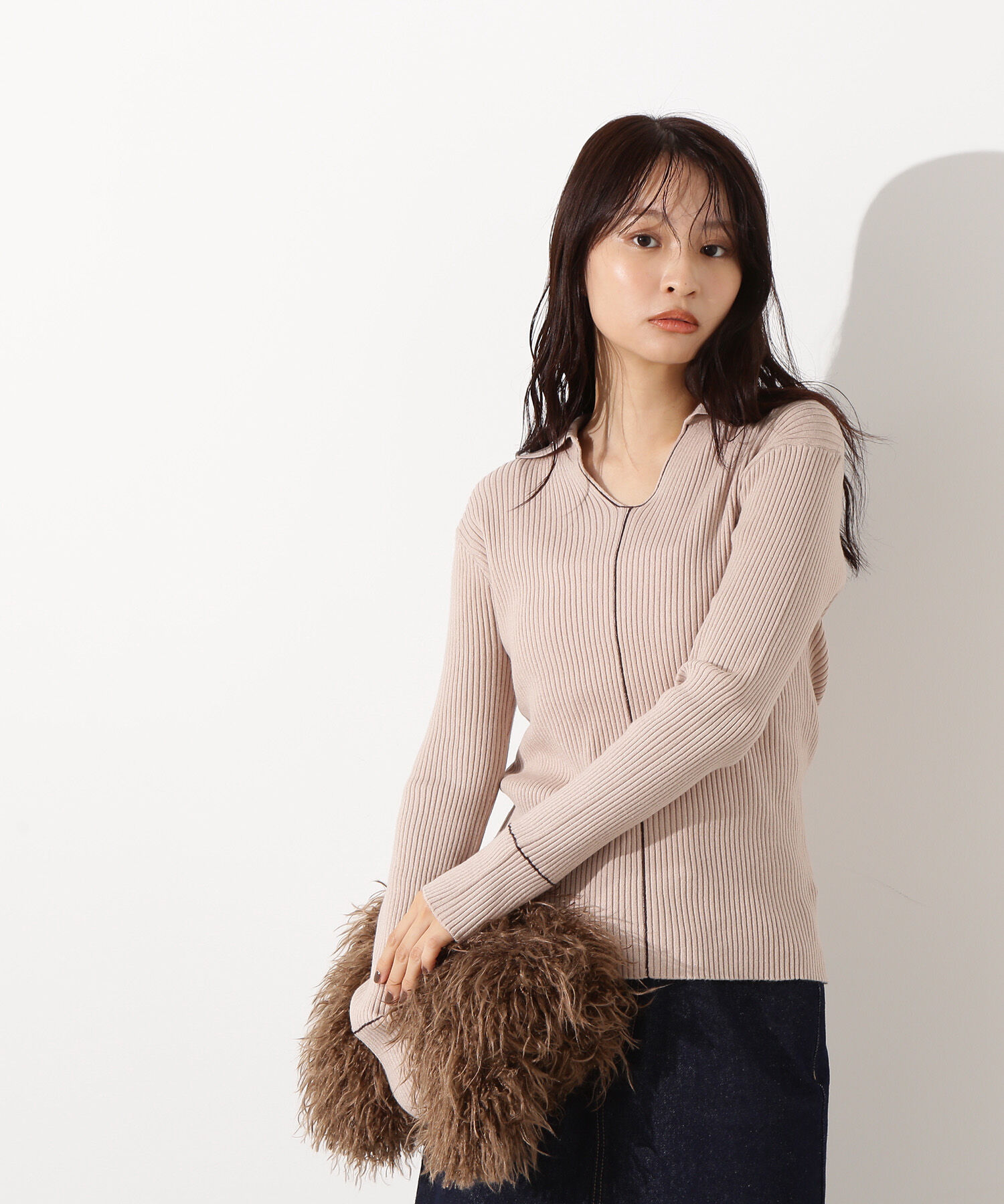  「ラインスキッパーリブニット」|ニット・セーター|