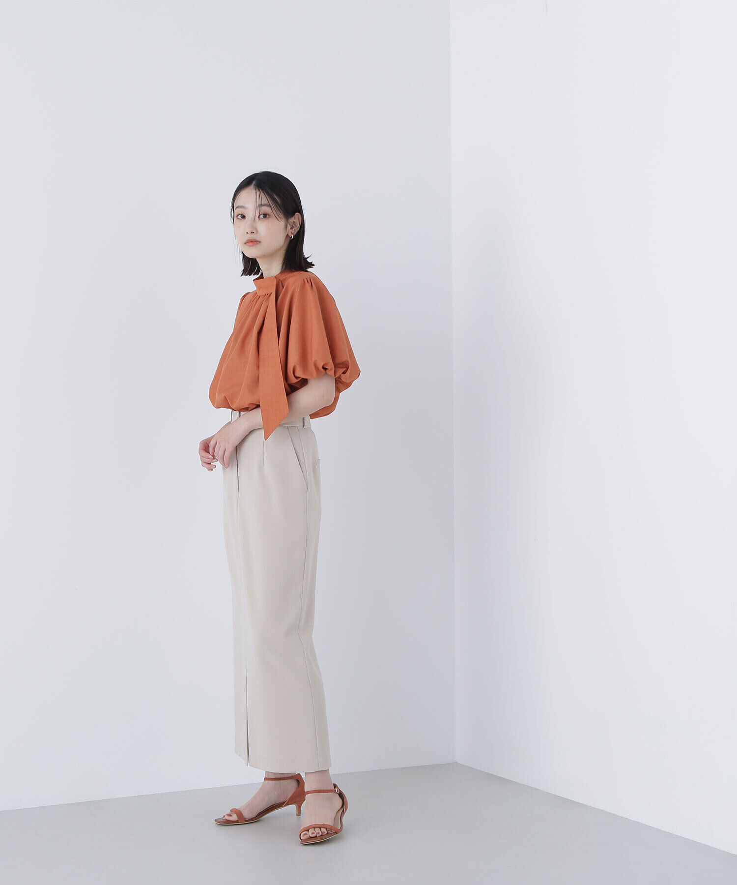  「フロントスリットナロースカート」|スカート|