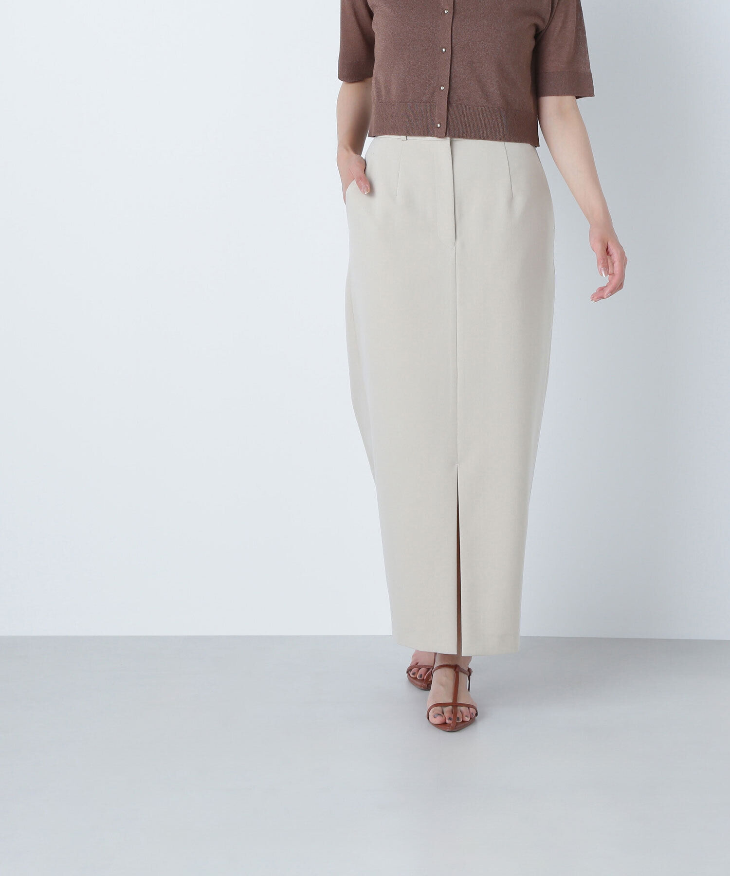  「フロントスリットナロースカート」|スカート|