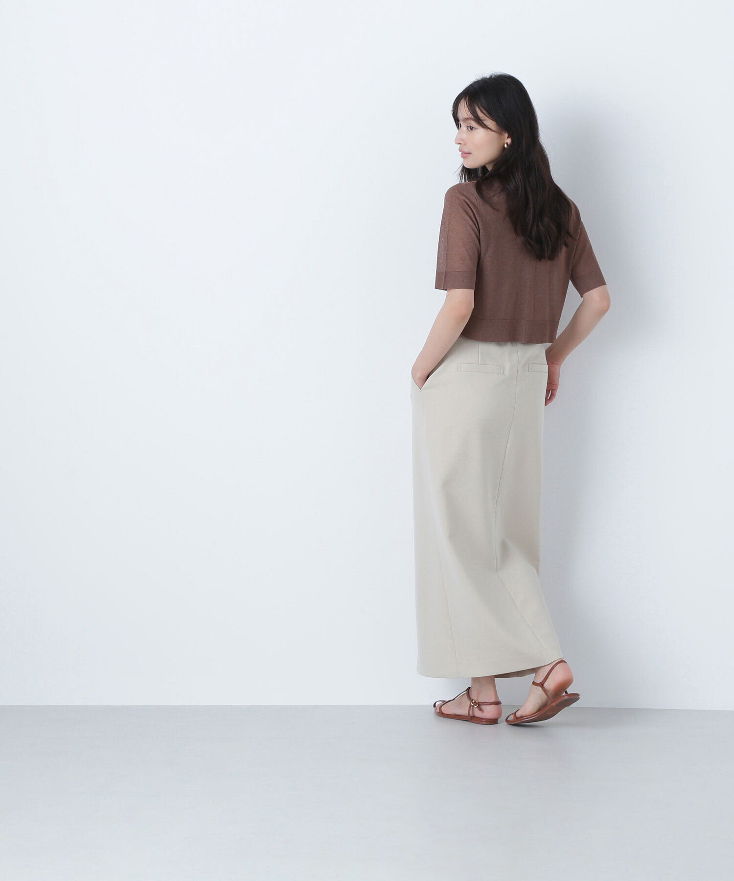  「フロントスリットナロースカート」|スカート|