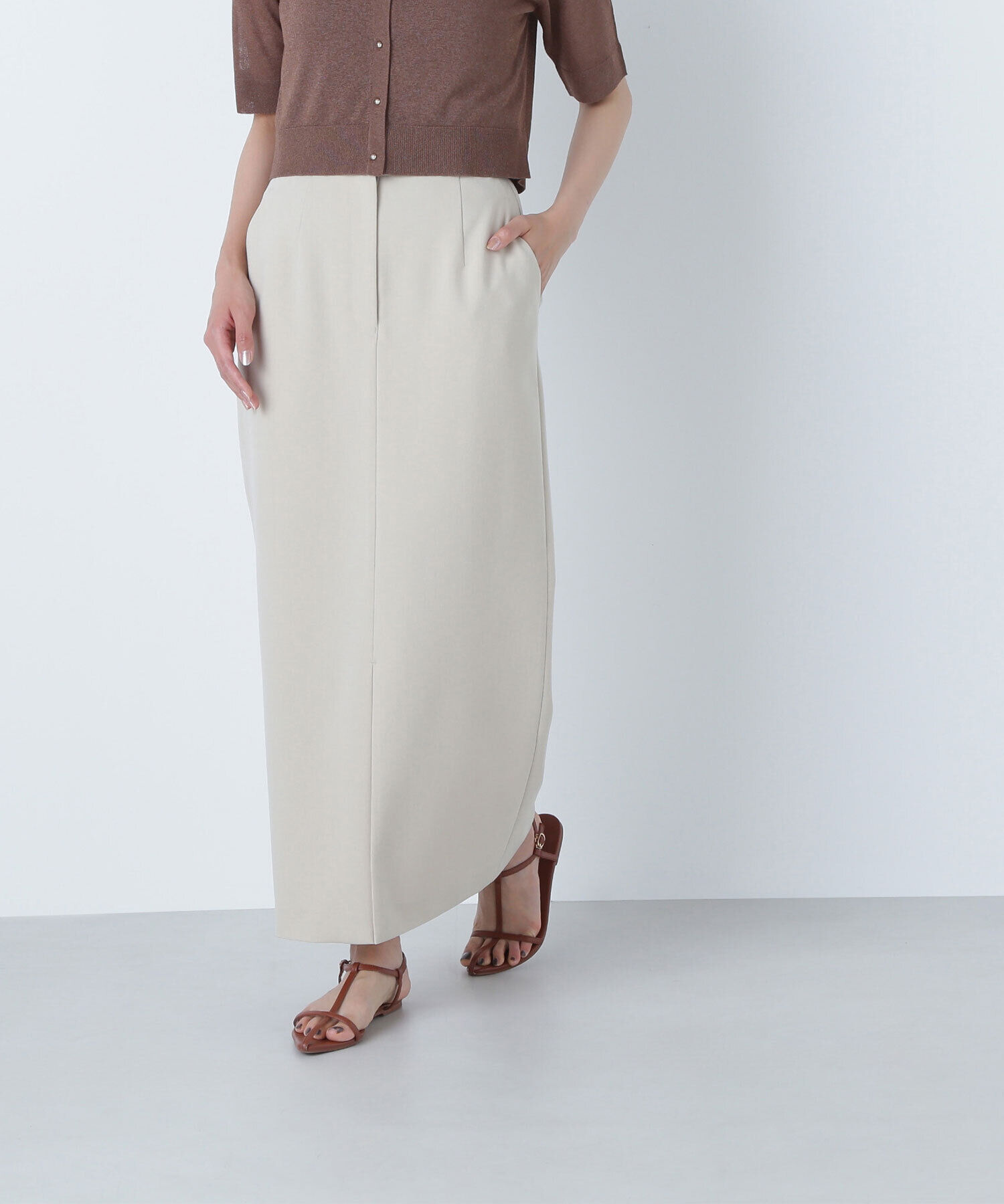  「フロントスリットナロースカート」|スカート|