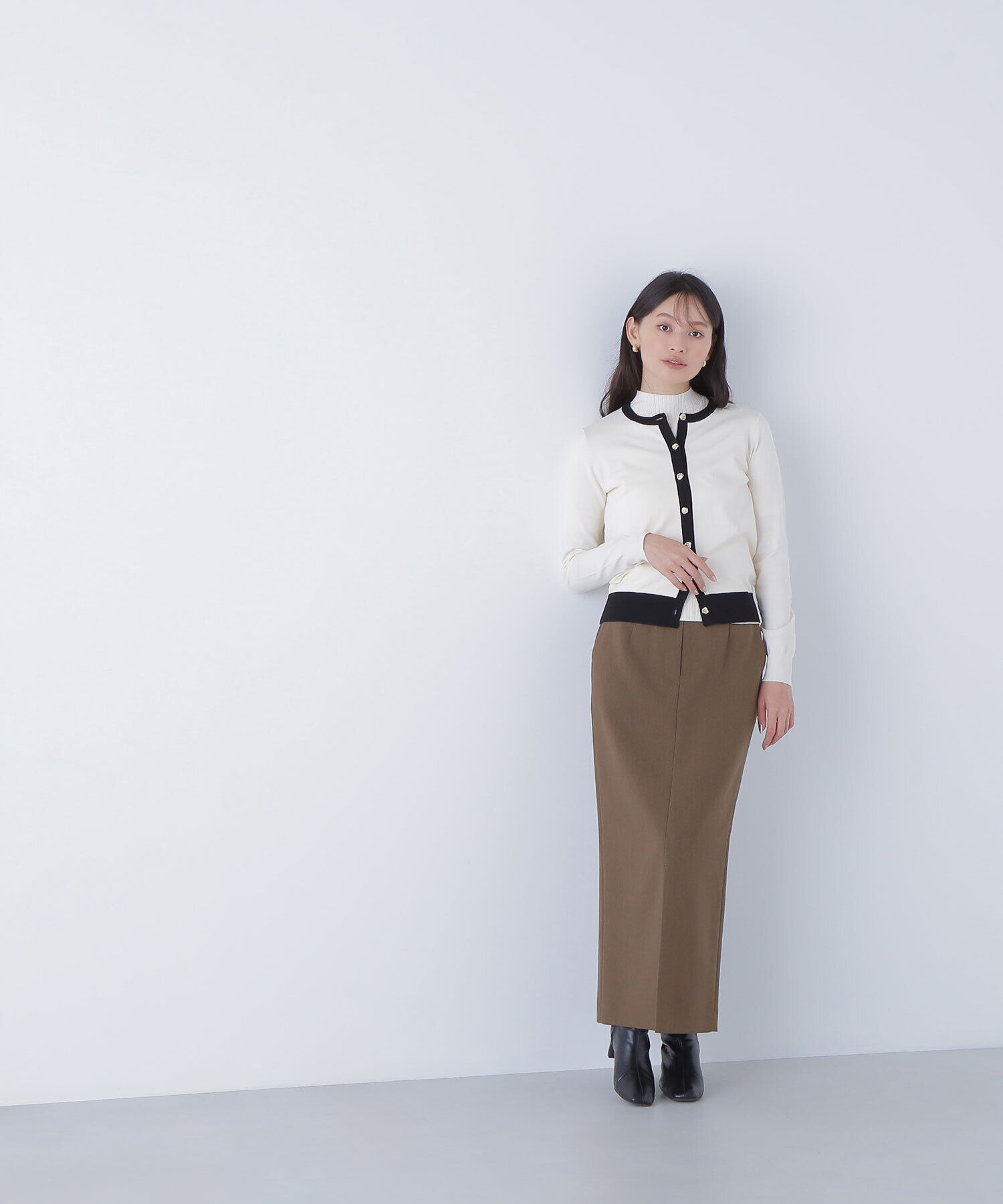  「フロントスリットナロースカート」|スカート|