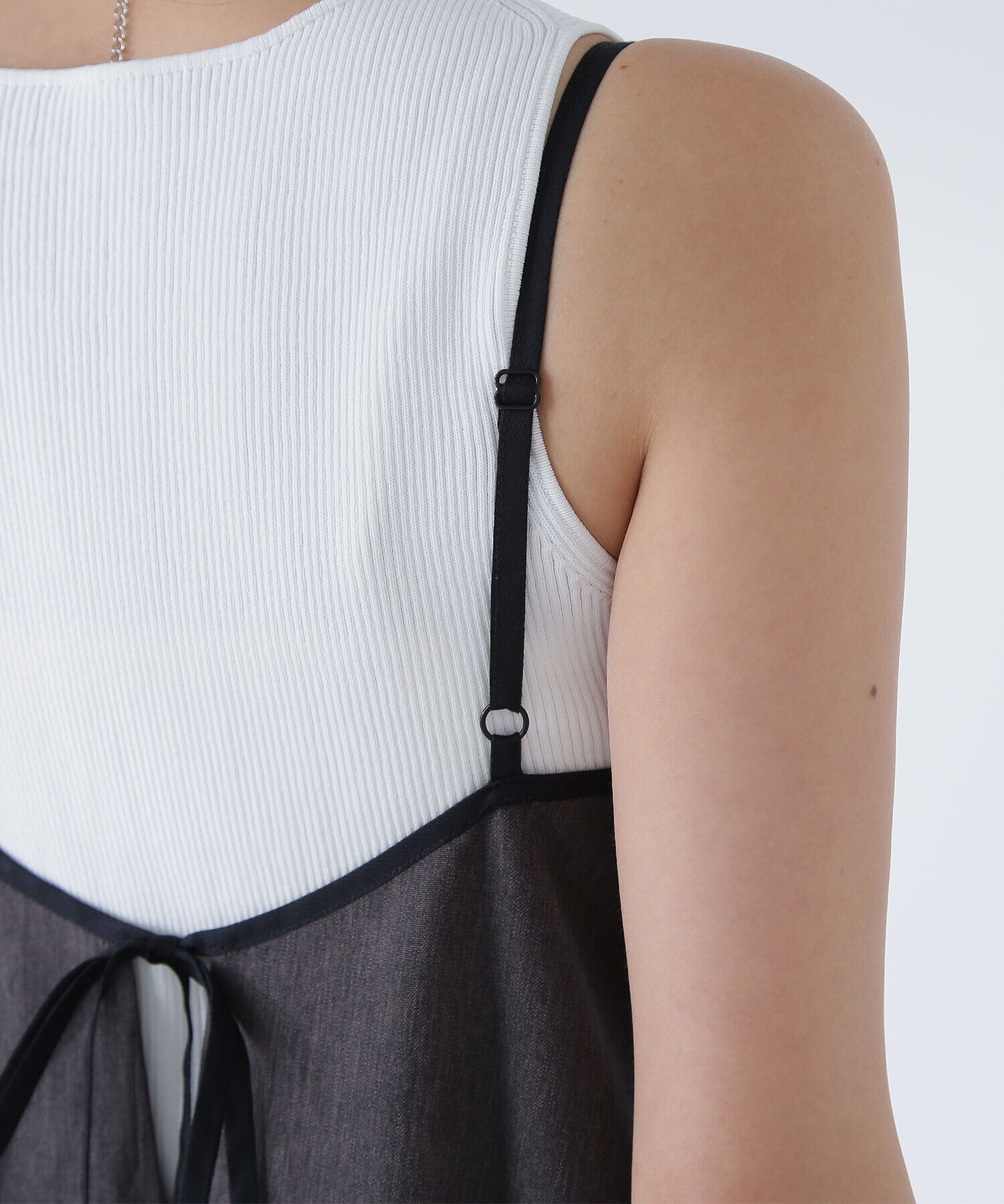  「バイカラーキャミワンピース」|ワンピース|