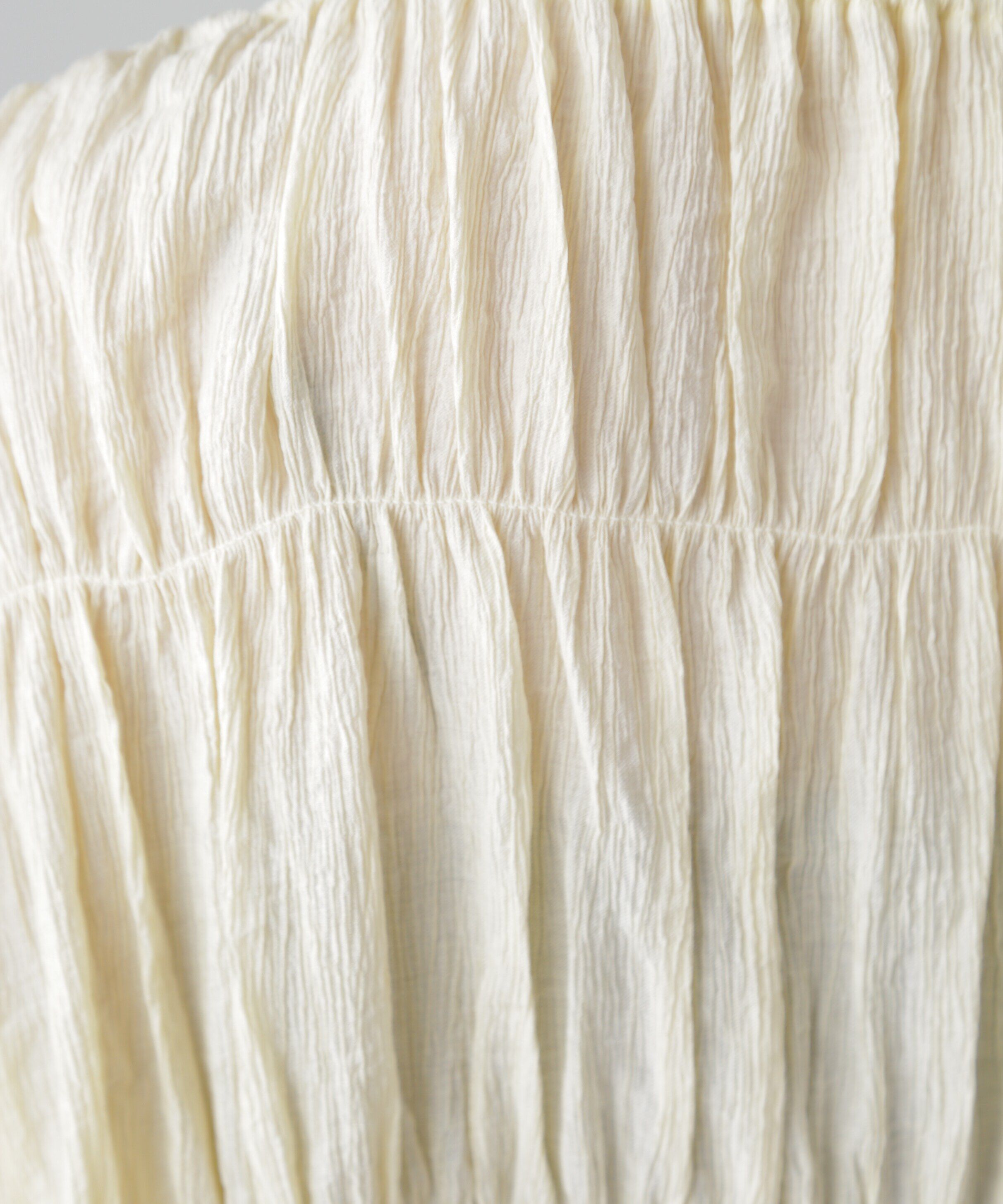  「シアーギャザー前開き短丈ブラウス」|シャツ・ブラウス|