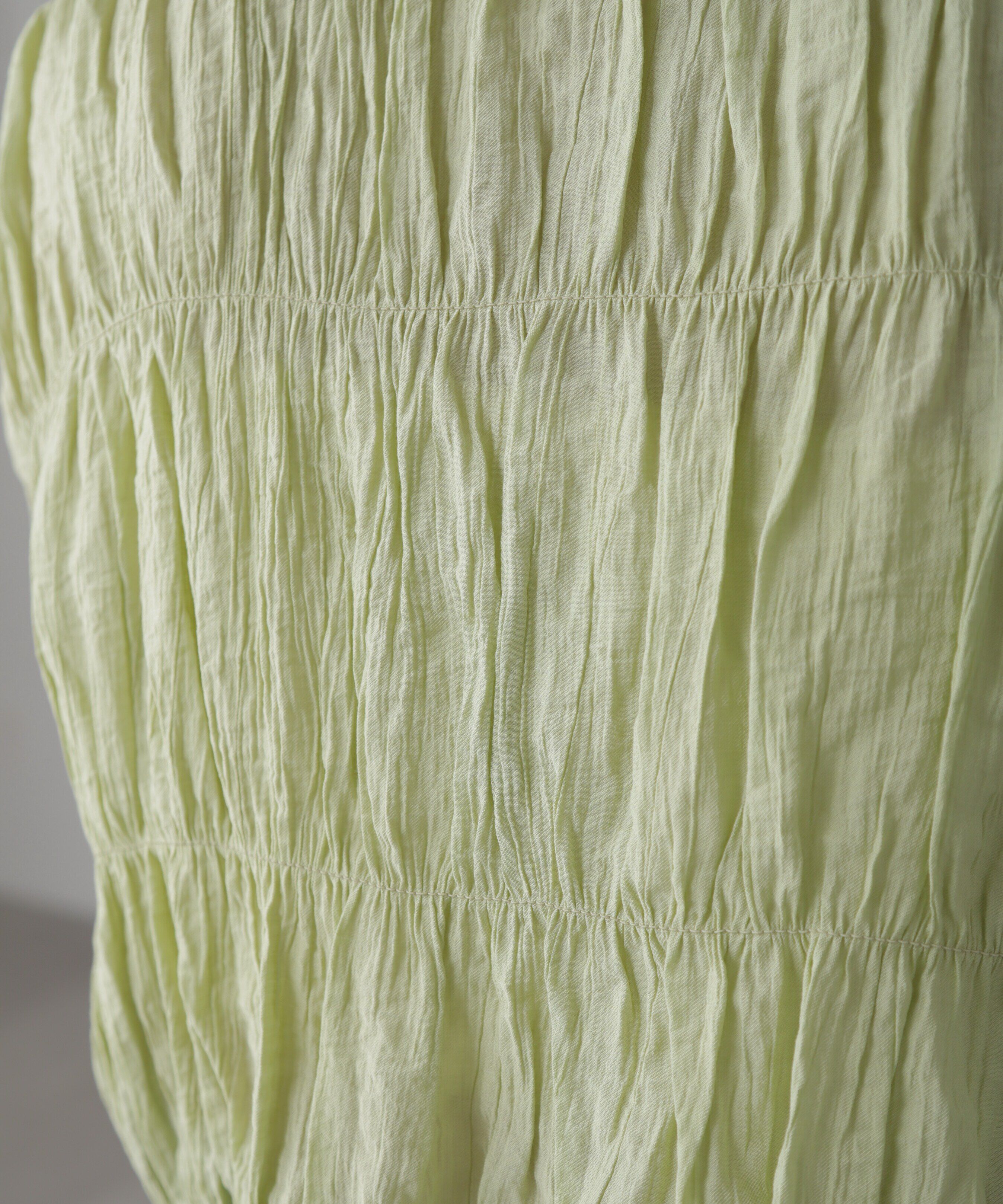  「シアーギャザー前開き短丈ブラウス」|シャツ・ブラウス|