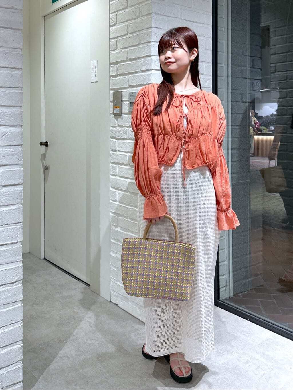  「シアーギャザー前開き短丈ブラウス」|シャツ・ブラウス|