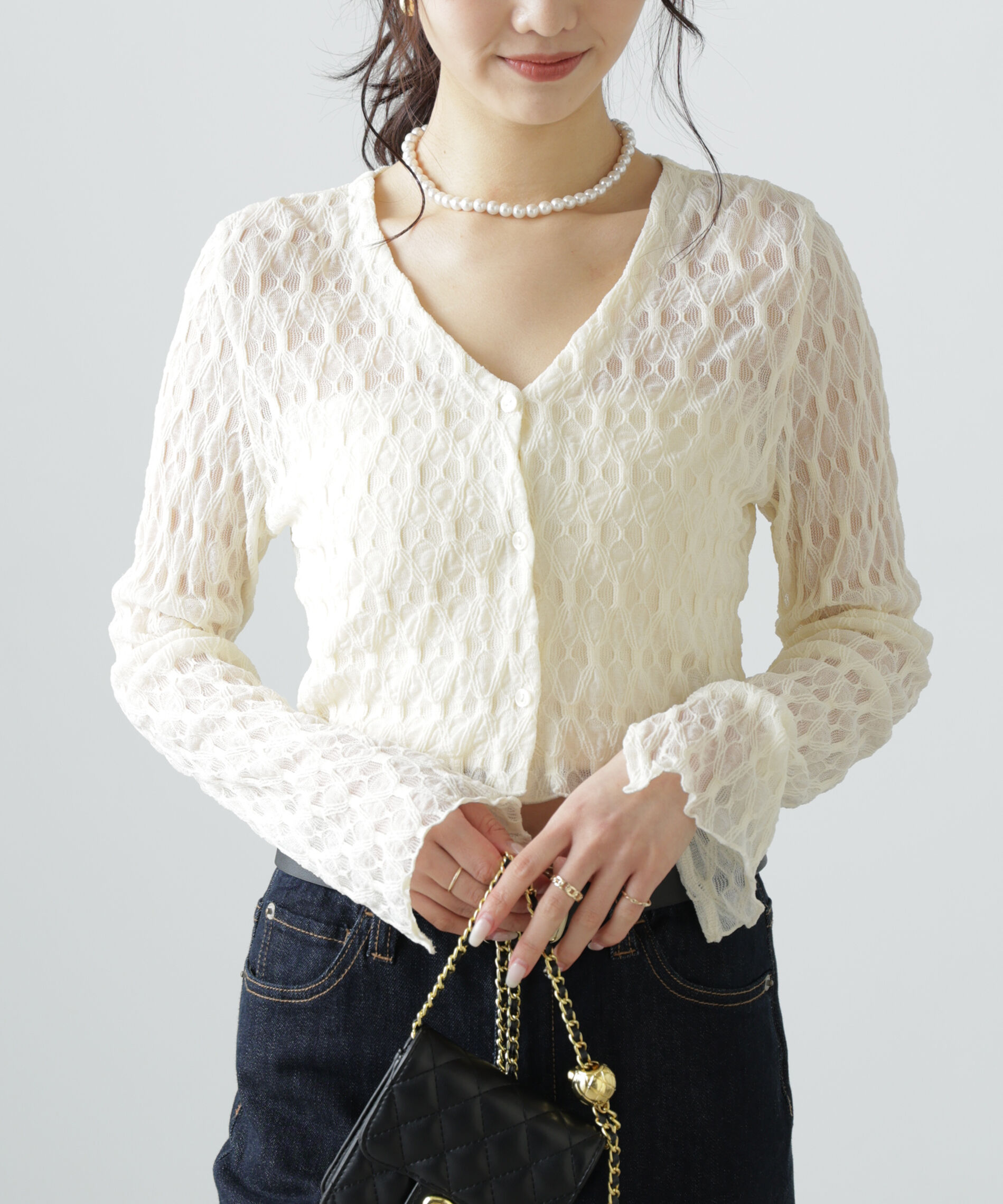  「シアーチュールカーディガン」|Tシャツ・カットソー|