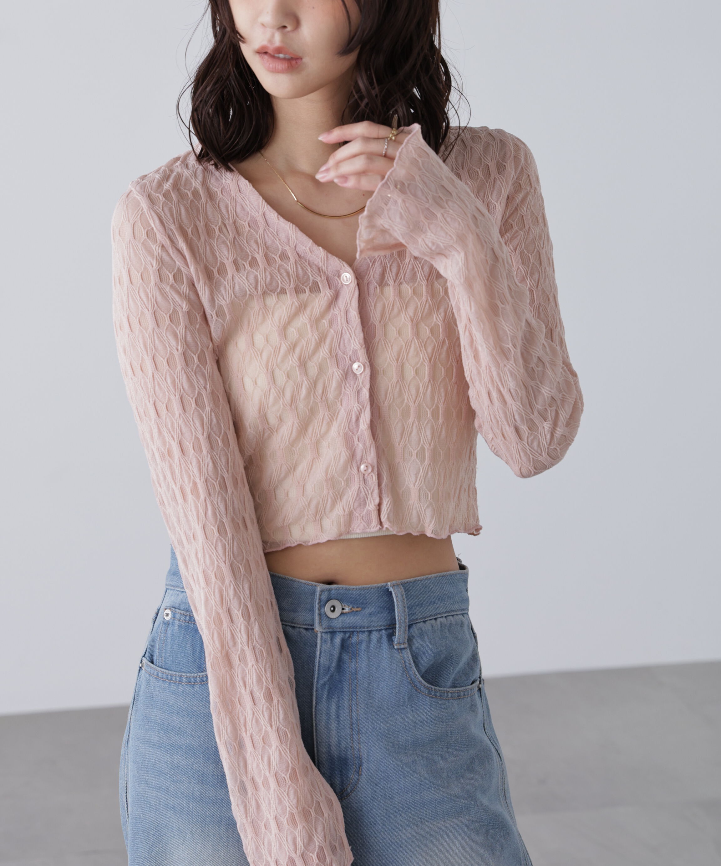  「シアーチュールカーディガン」|Tシャツ・カットソー|