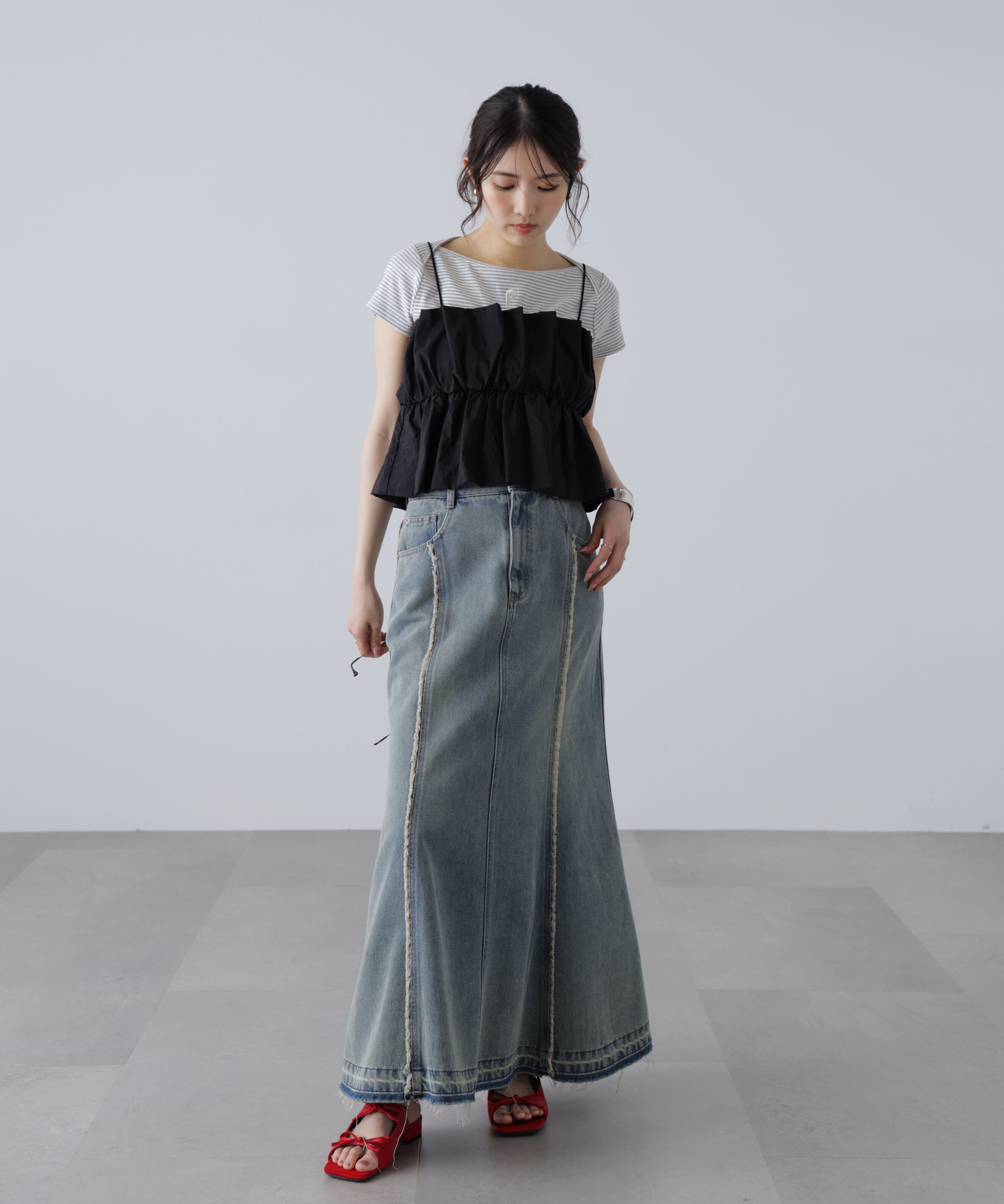  「シャイニーキャミソールビスチェ」|シャツ・ブラウス|