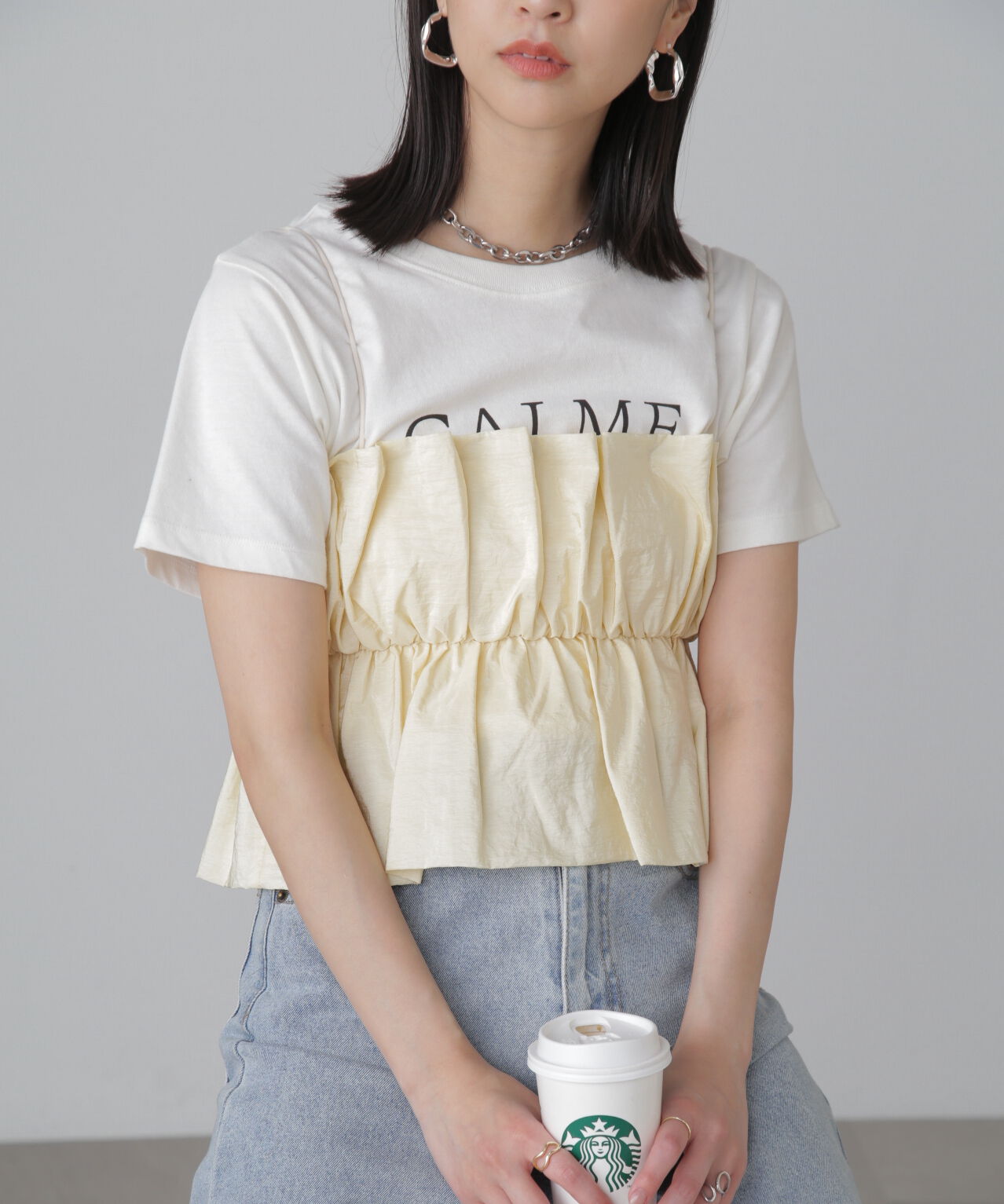  「シャイニーキャミソールビスチェ」|シャツ・ブラウス|