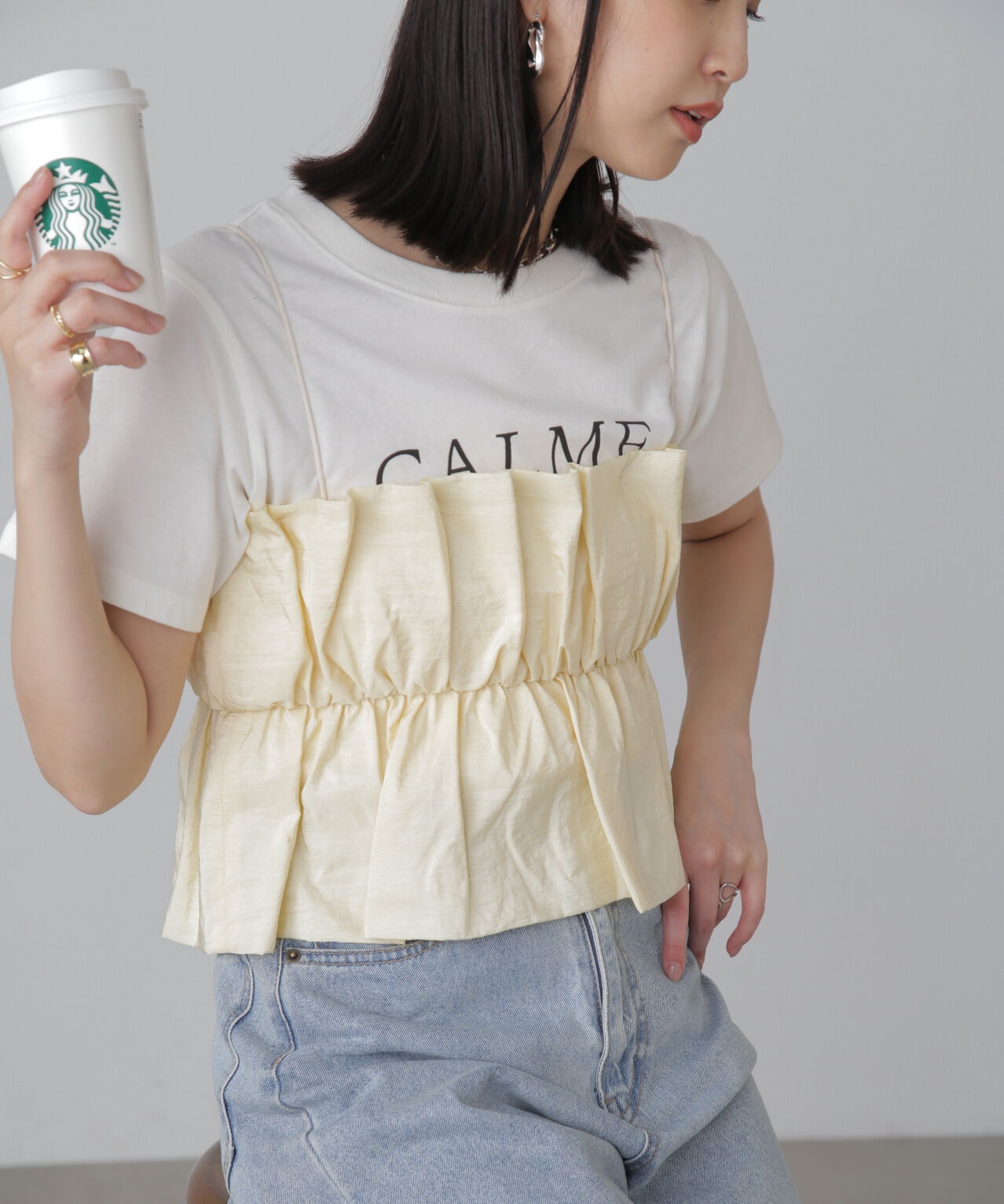  「シャイニーキャミソールビスチェ」|シャツ・ブラウス|