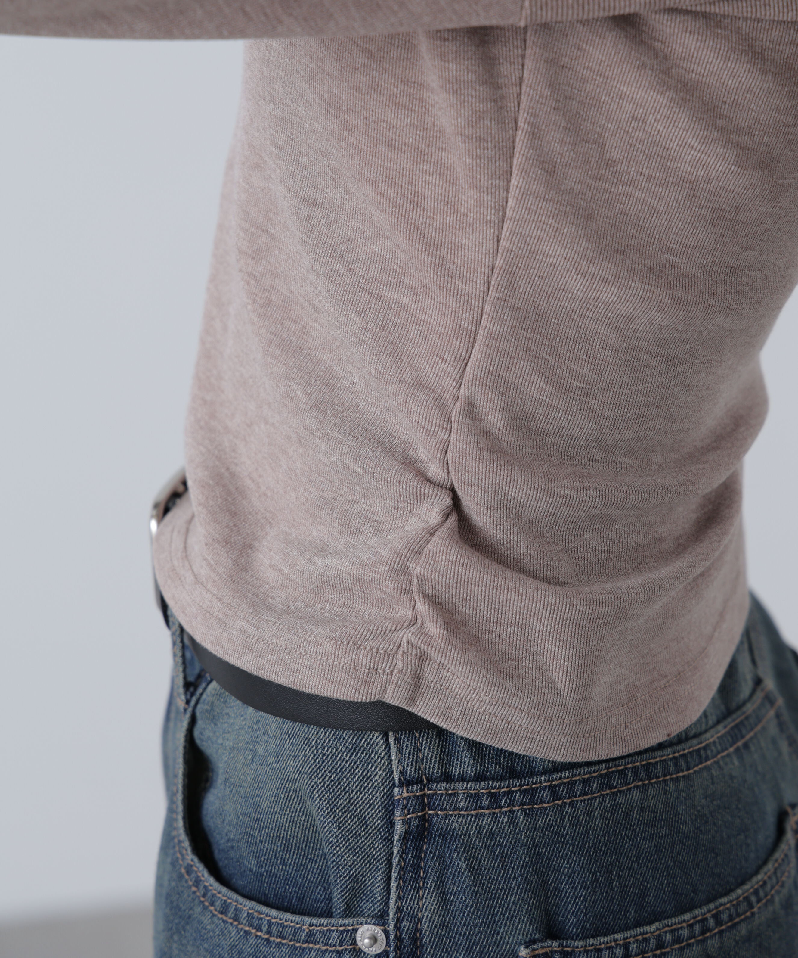  「ワンショルキャミレイヤード風カットソー」|Tシャツ・カットソー|