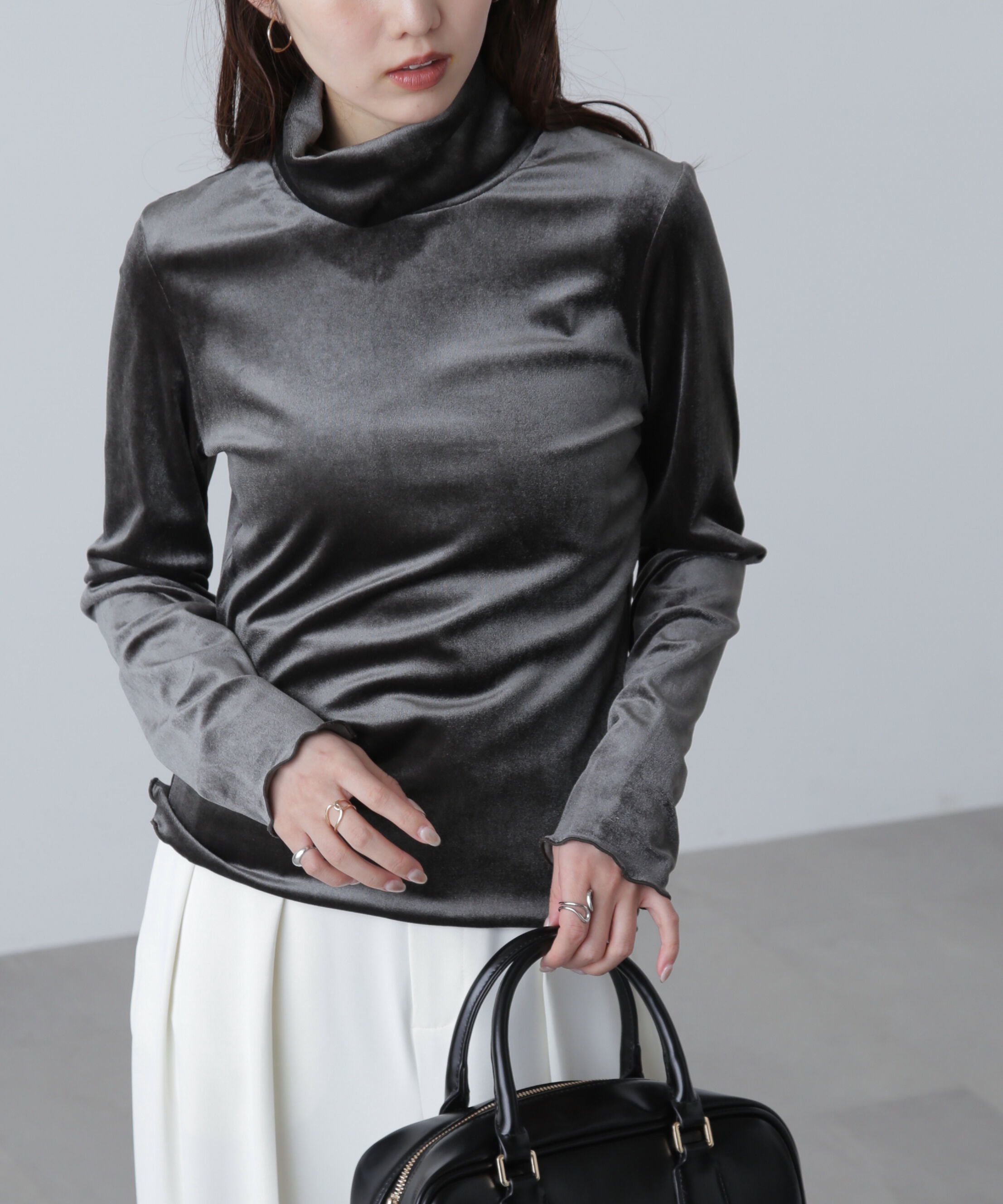  「ベロアタートルカットソー」|Tシャツ・カットソー|