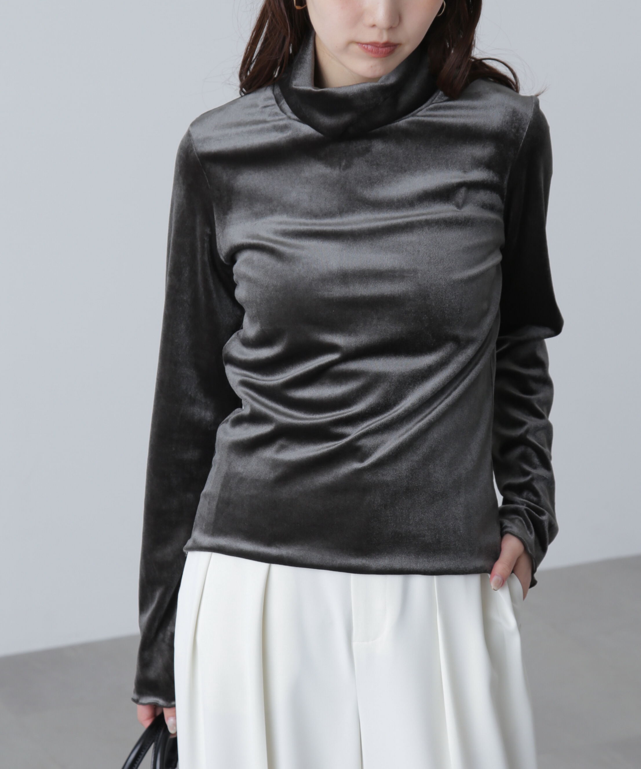  「ベロアタートルカットソー」|Tシャツ・カットソー|