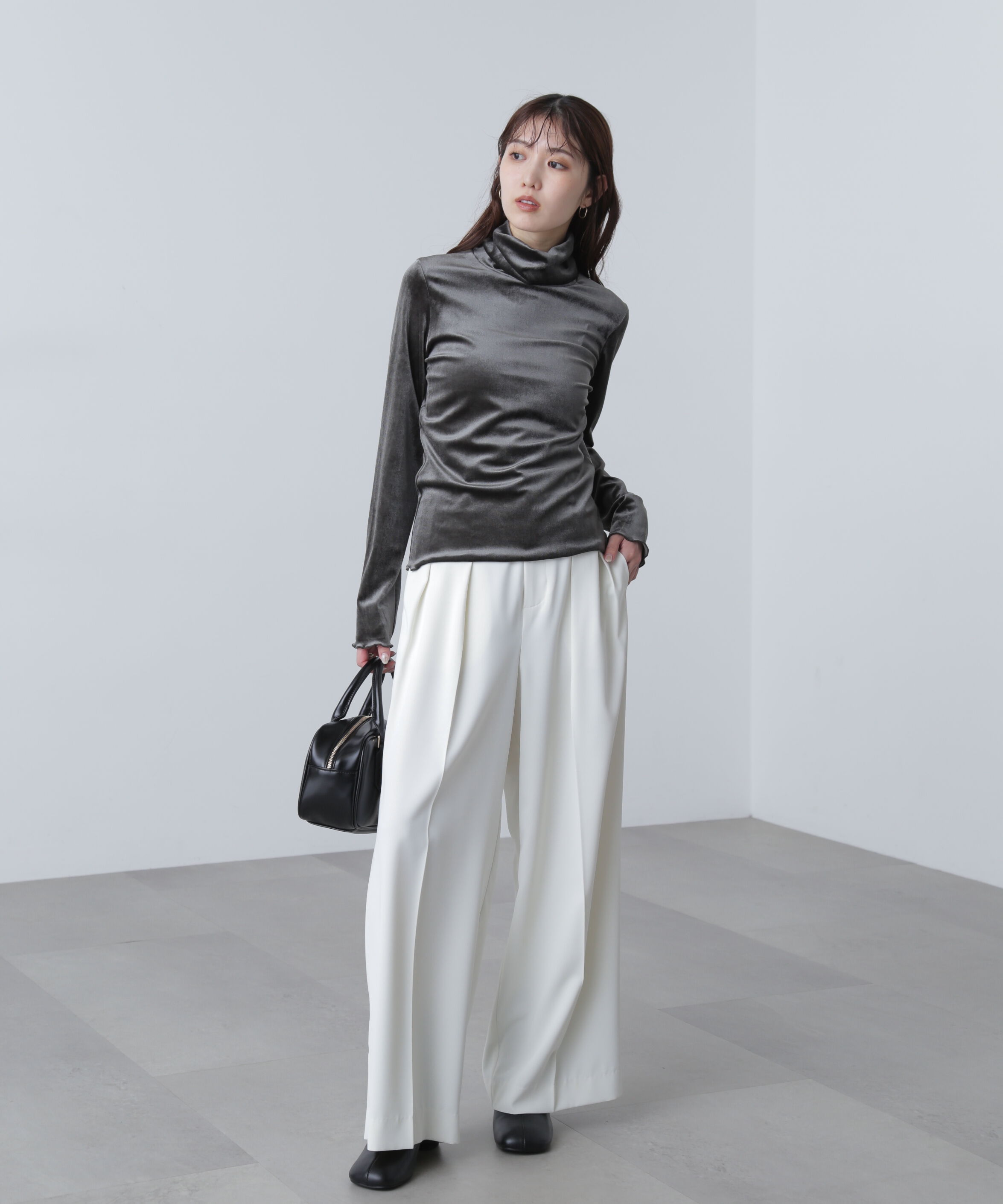  「ベロアタートルカットソー」|Tシャツ・カットソー|