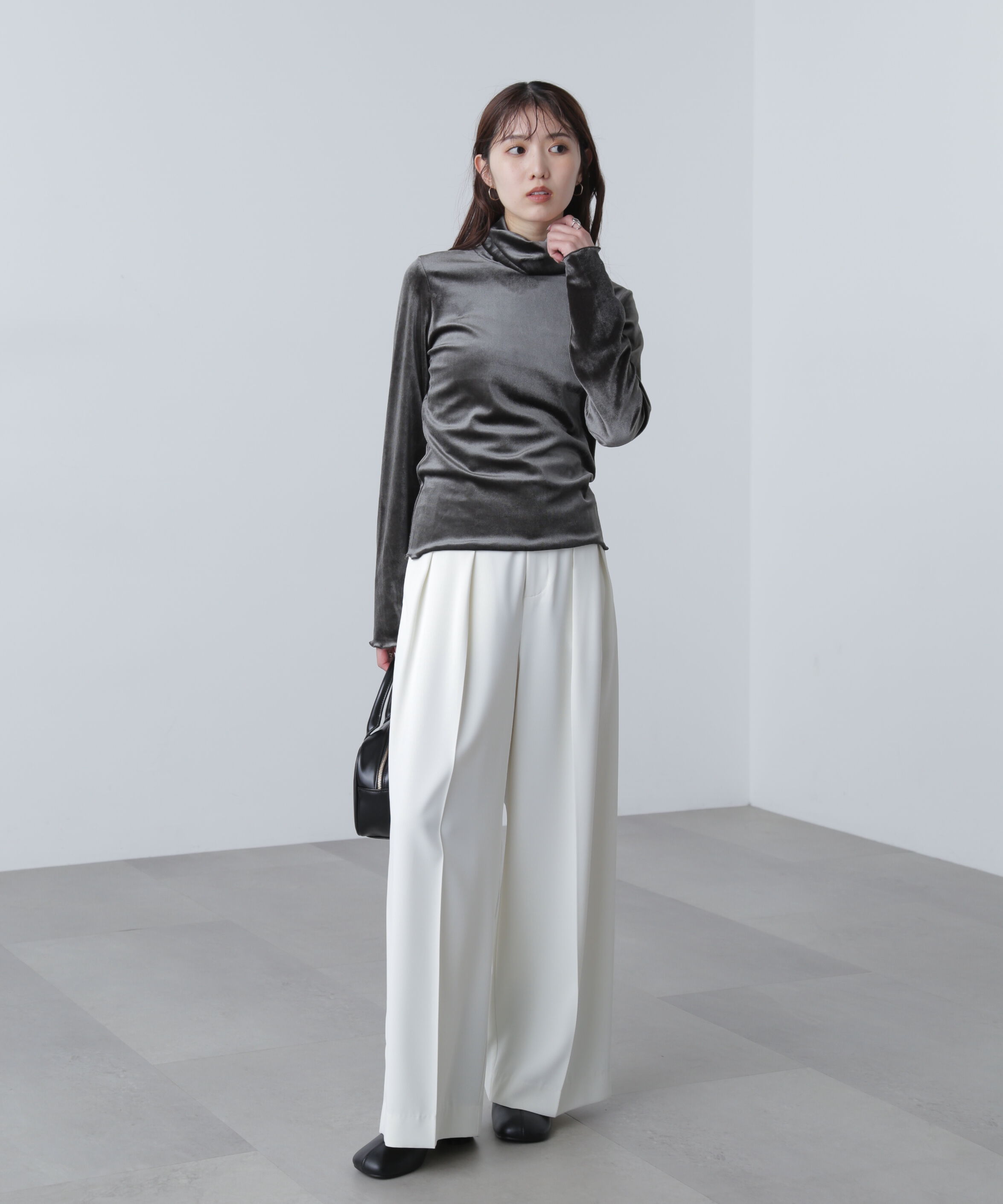  「ベロアタートルカットソー」|Tシャツ・カットソー|