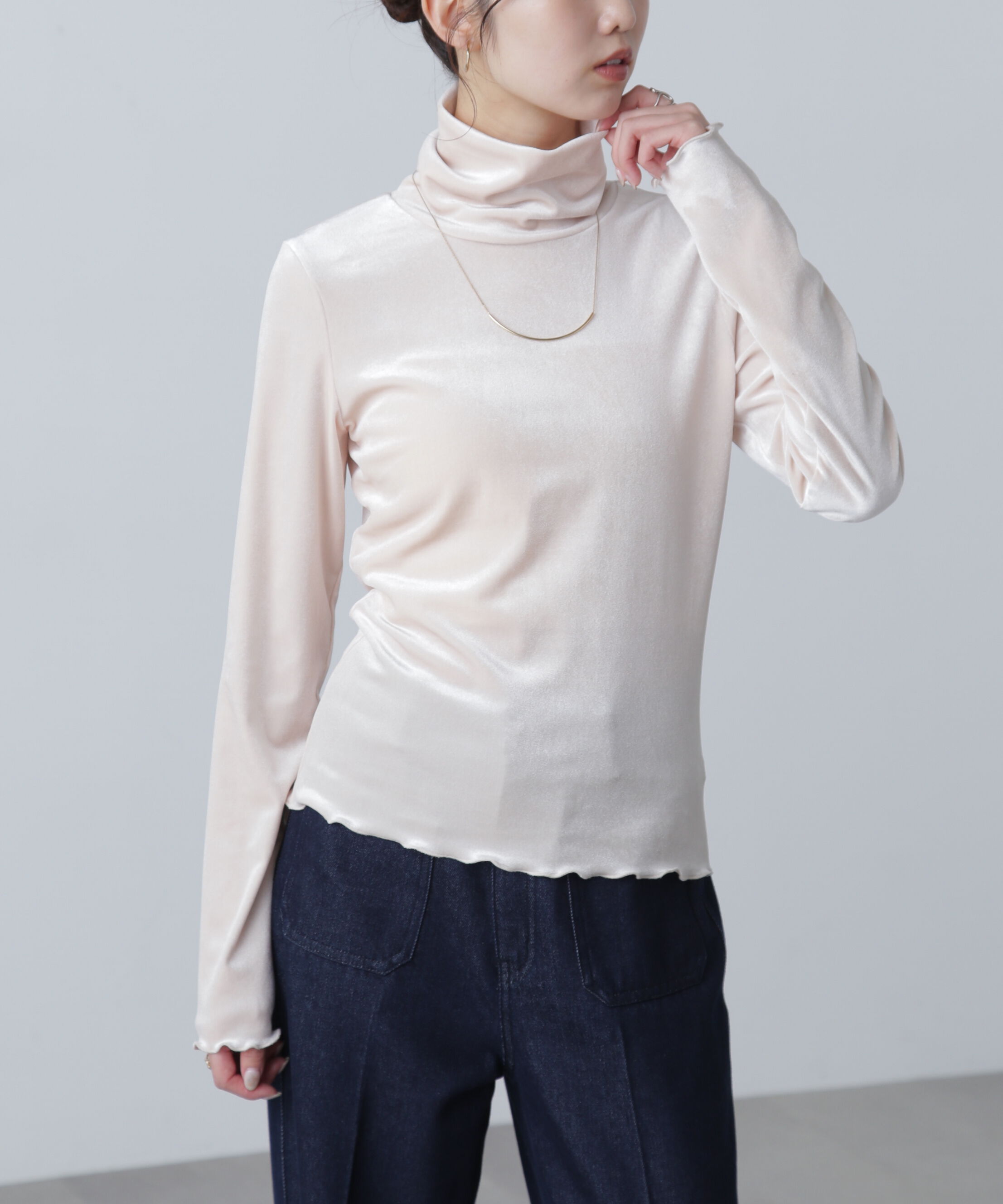  「ベロアタートルカットソー」|Tシャツ・カットソー|