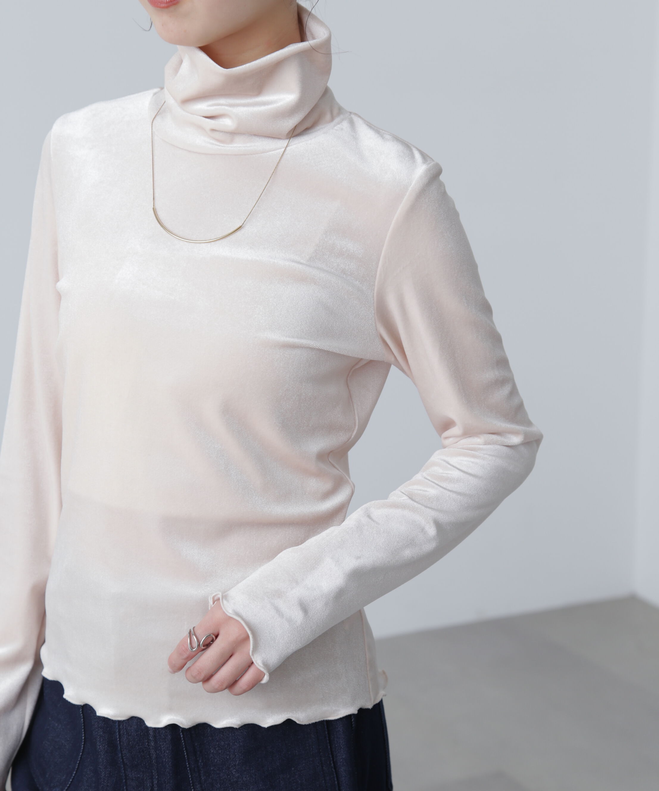  「ベロアタートルカットソー」|Tシャツ・カットソー|