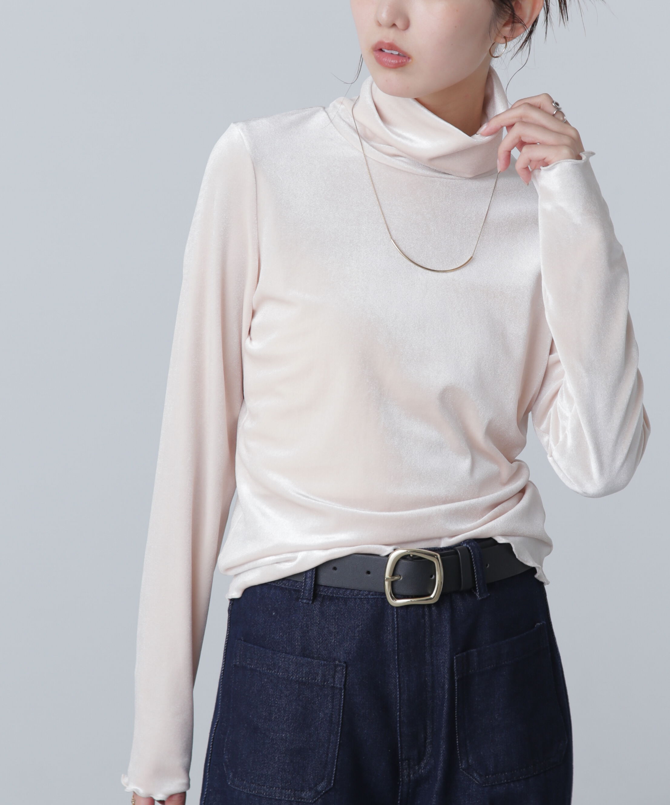  「ベロアタートルカットソー」|Tシャツ・カットソー|